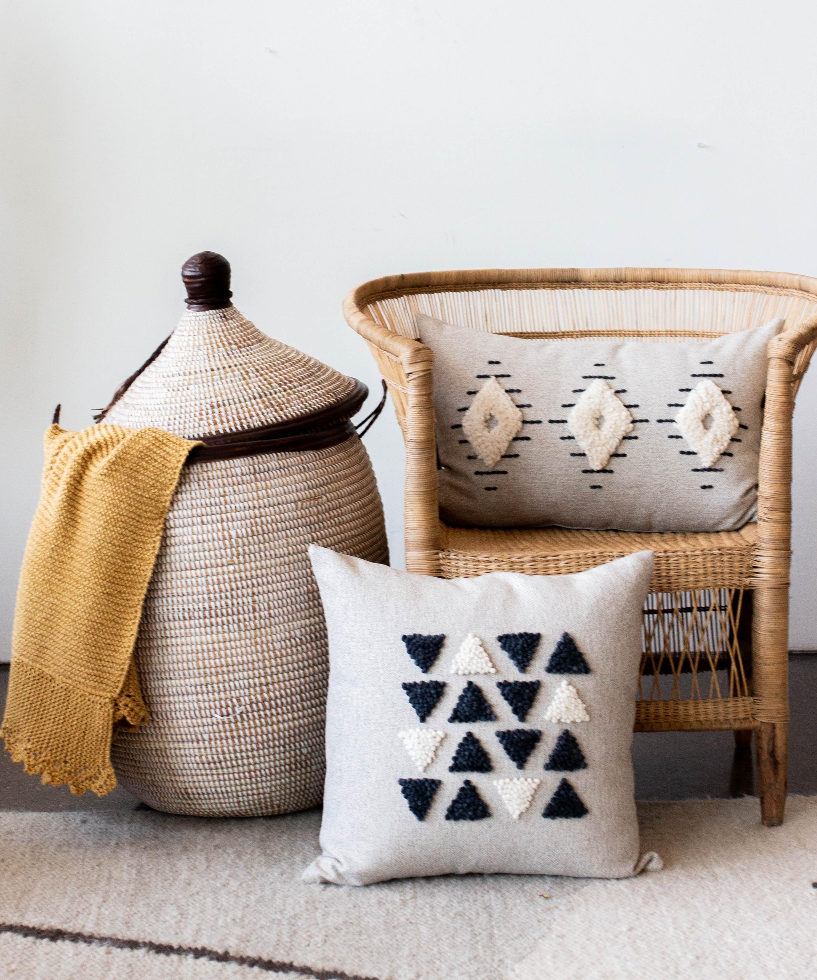 AfriScandi Harvest Wool + Cotton Throw Pillow