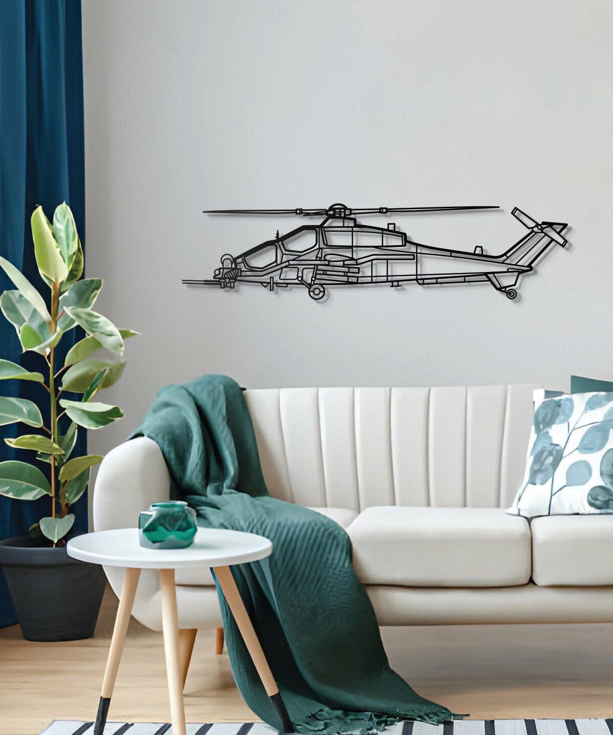 A129D Mangusta Metallflugzeug-Wandkunst - NCP0310
