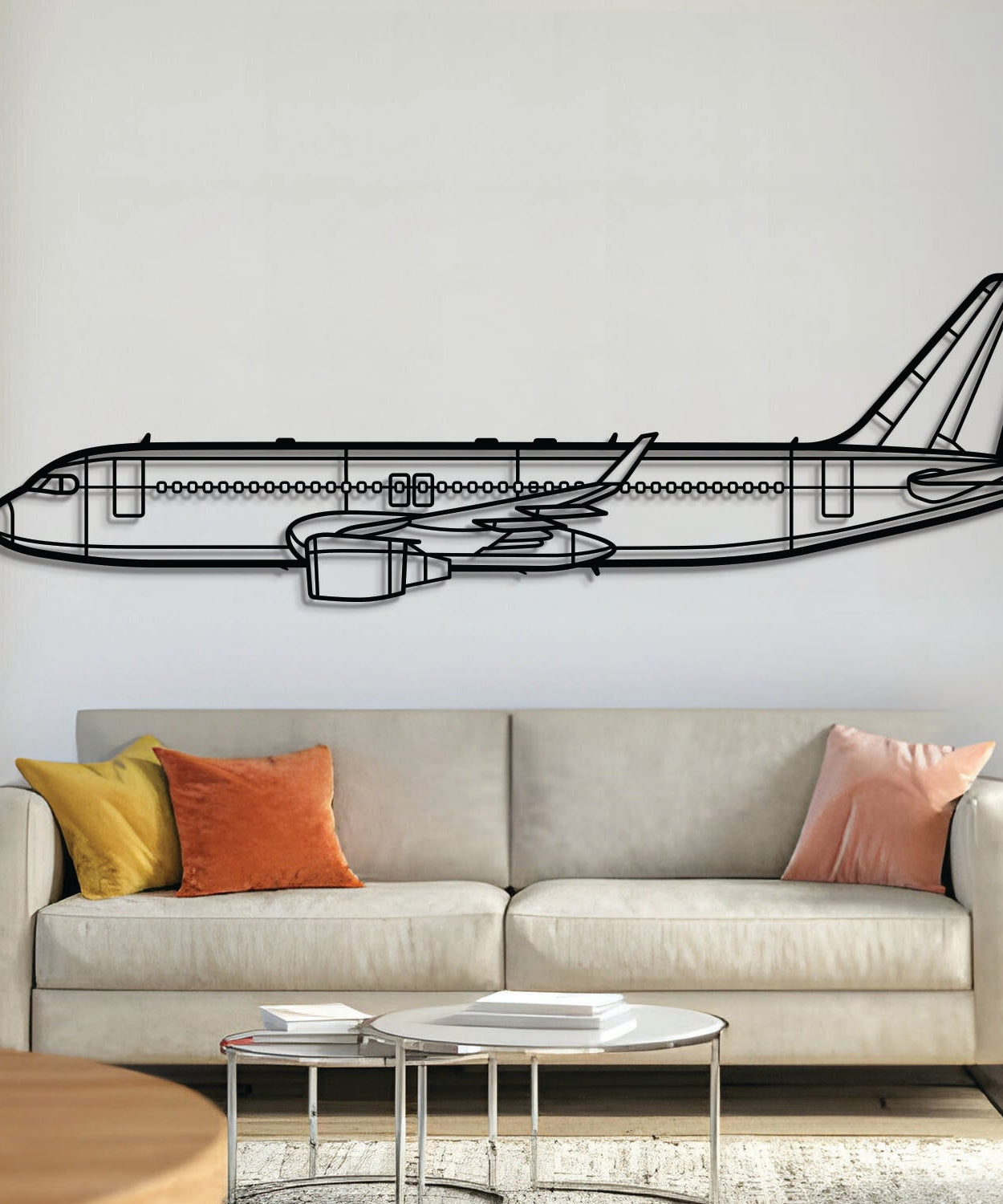 A320 Metallflugzeug Wandkunst - NCP0017