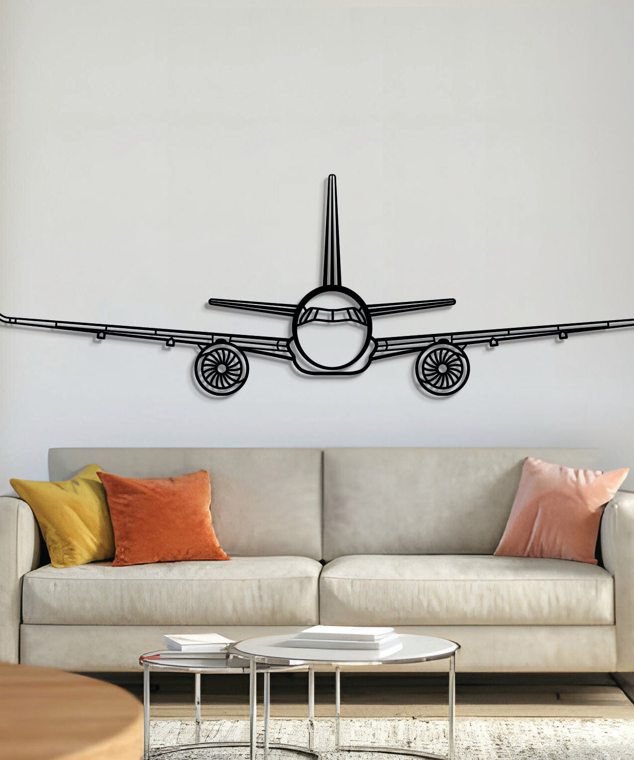 A321 Flugzeug Wandbild aus Metall – NCP0018