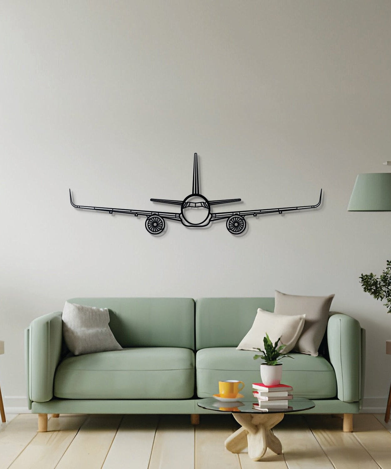 A321 Flugzeug Wandbild aus Metall – NCP0018