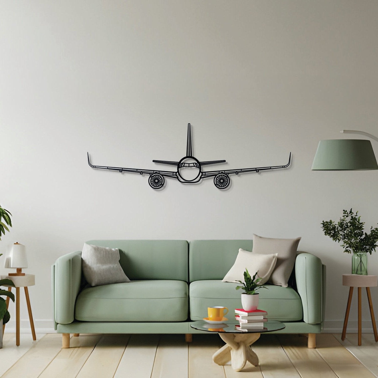 A321 Flugzeug Wandbild aus Metall – NCP0018