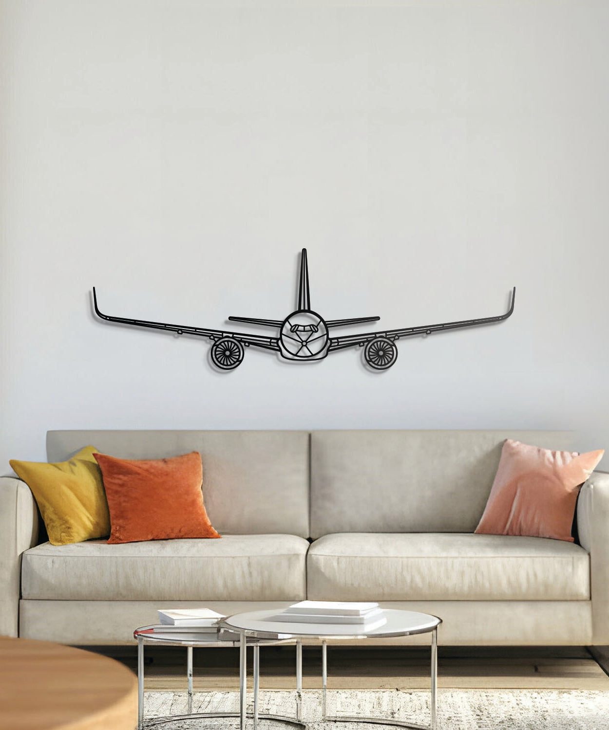 A350 Flugzeugwandbild aus Metall – NCP0019