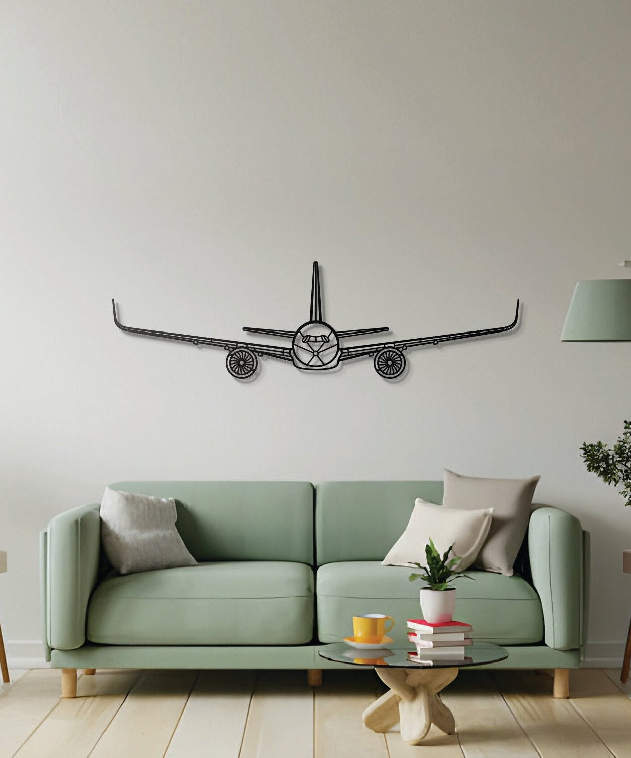 A350 Flugzeugwandbild aus Metall – NCP0019