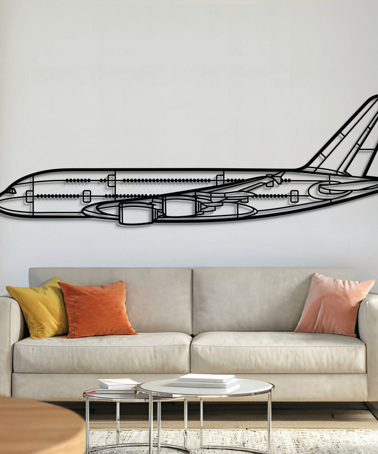 A380-800 Wanddeko aus Metall – NCP0021
