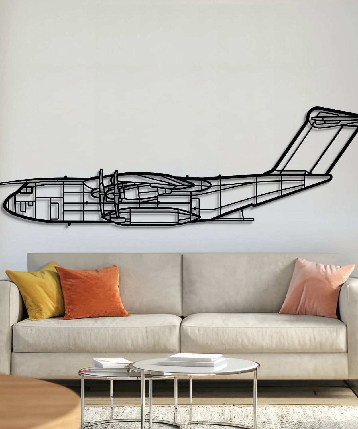 A400M Atlas Metallflugzeug Wandkunst - NCP0256