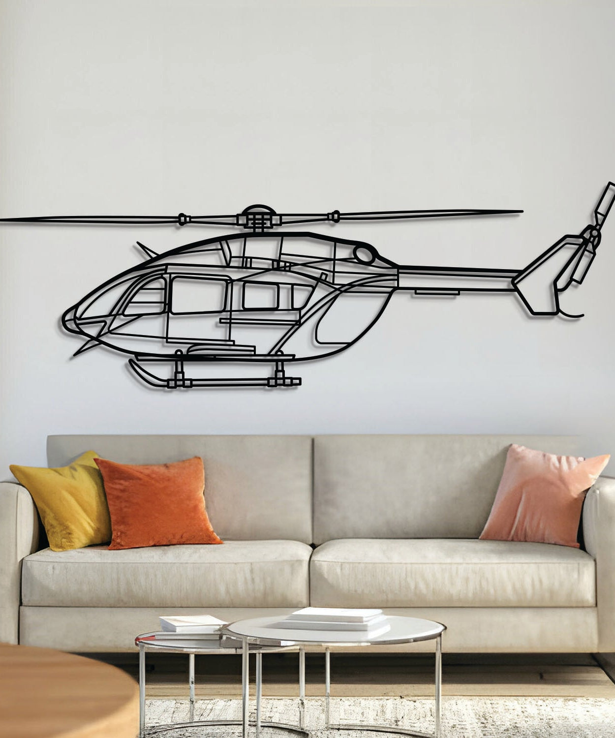 EC-145 Metall Flugzeug Wandkunst - NCP0220