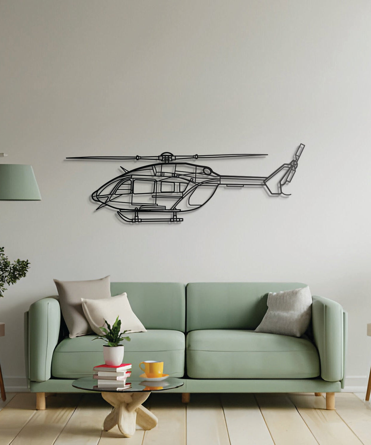 EC-145 Metall Flugzeug Wandkunst - NCP0220