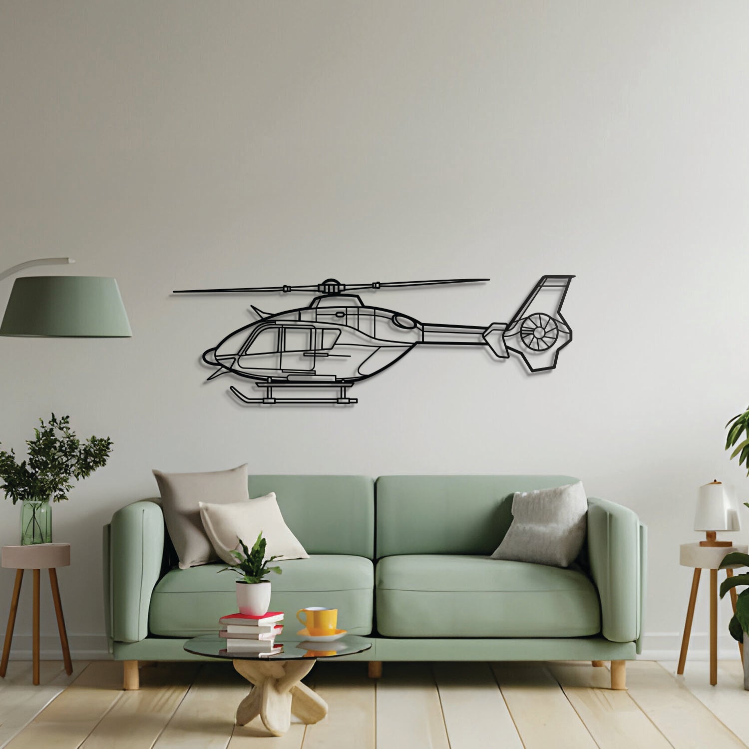 EC135T2 Metal Aircraft Wall Art - NCP0065