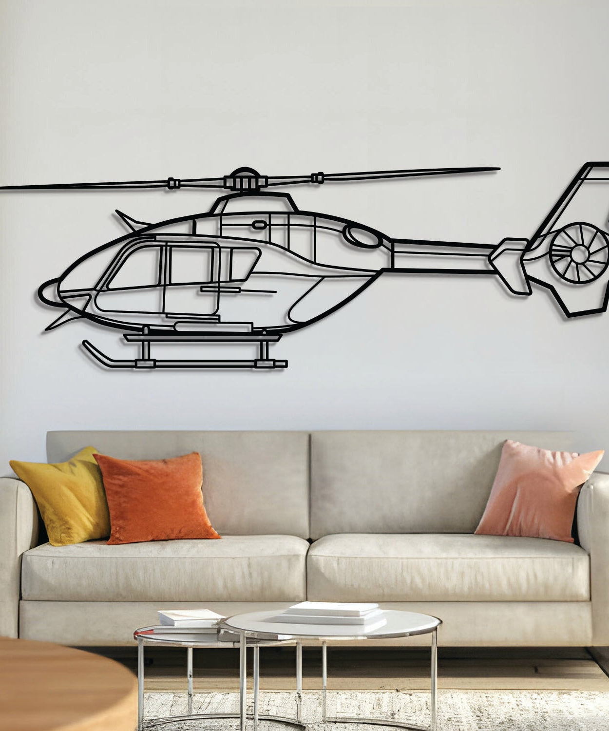 EC135T2 Wandbild aus Metall – NCP0065