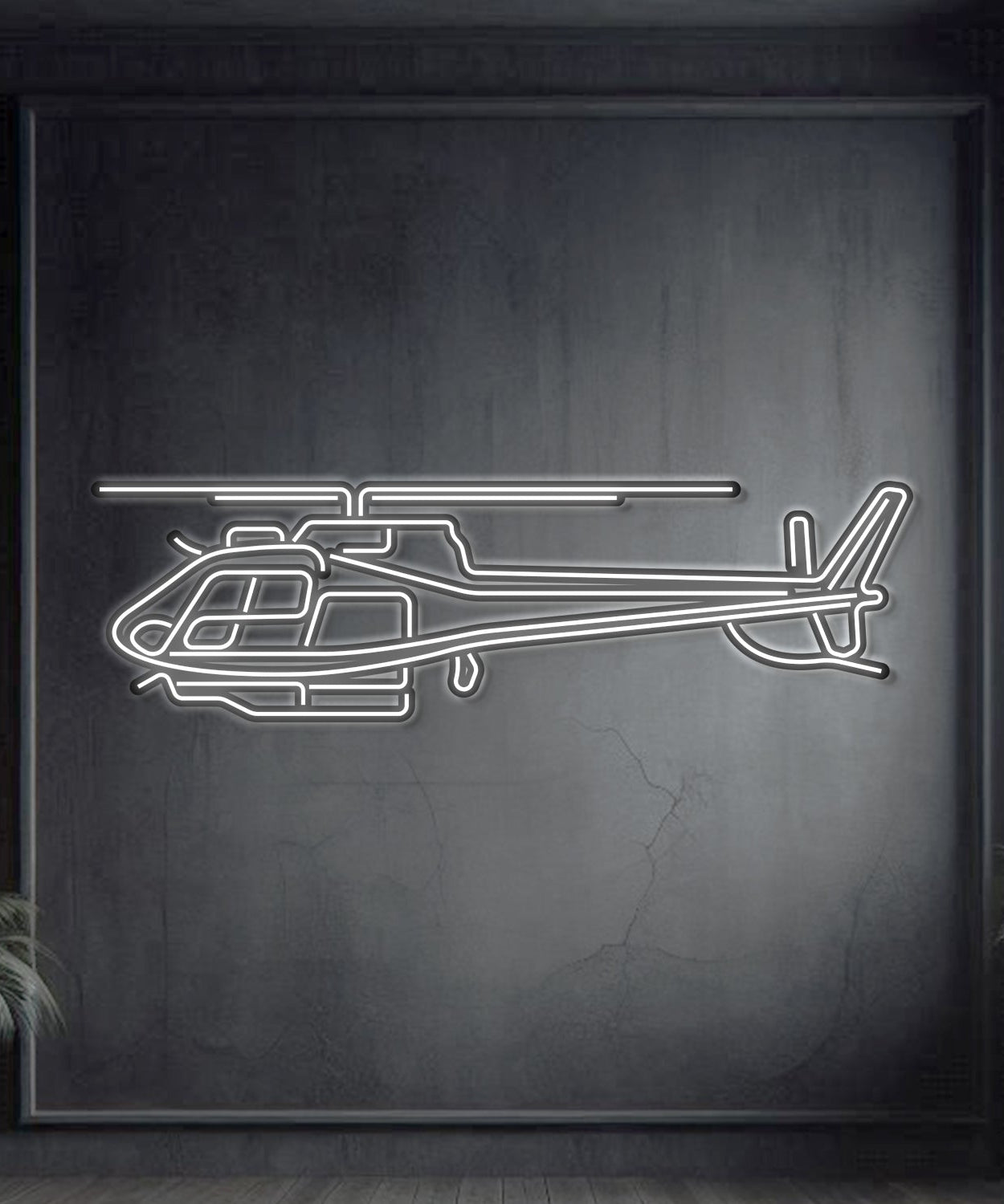 H125E Metall-Neon-Flugzeug-Wandkunst – NCN0048