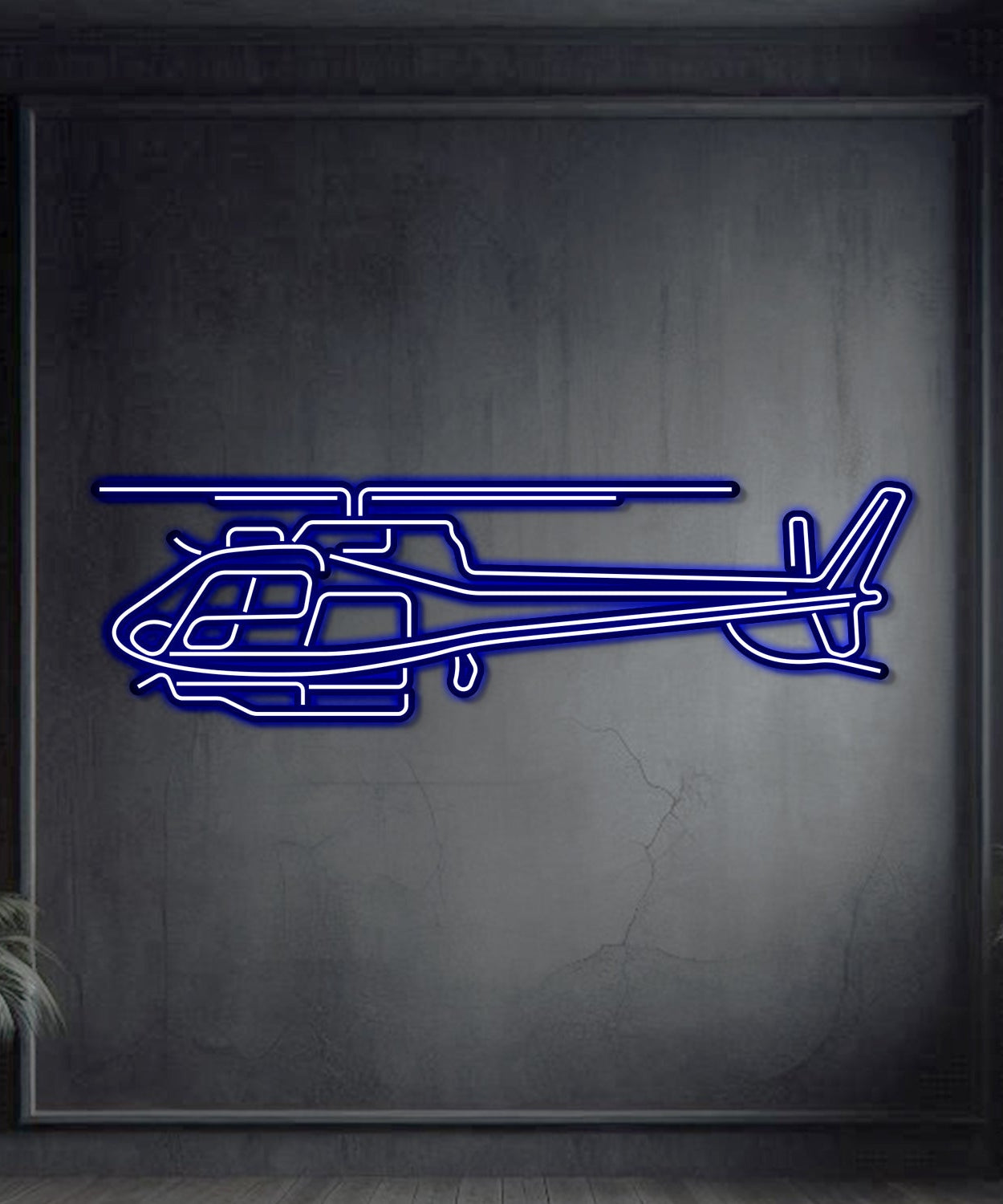 H125E Metall-Neon-Flugzeug-Wandkunst – NCN0048