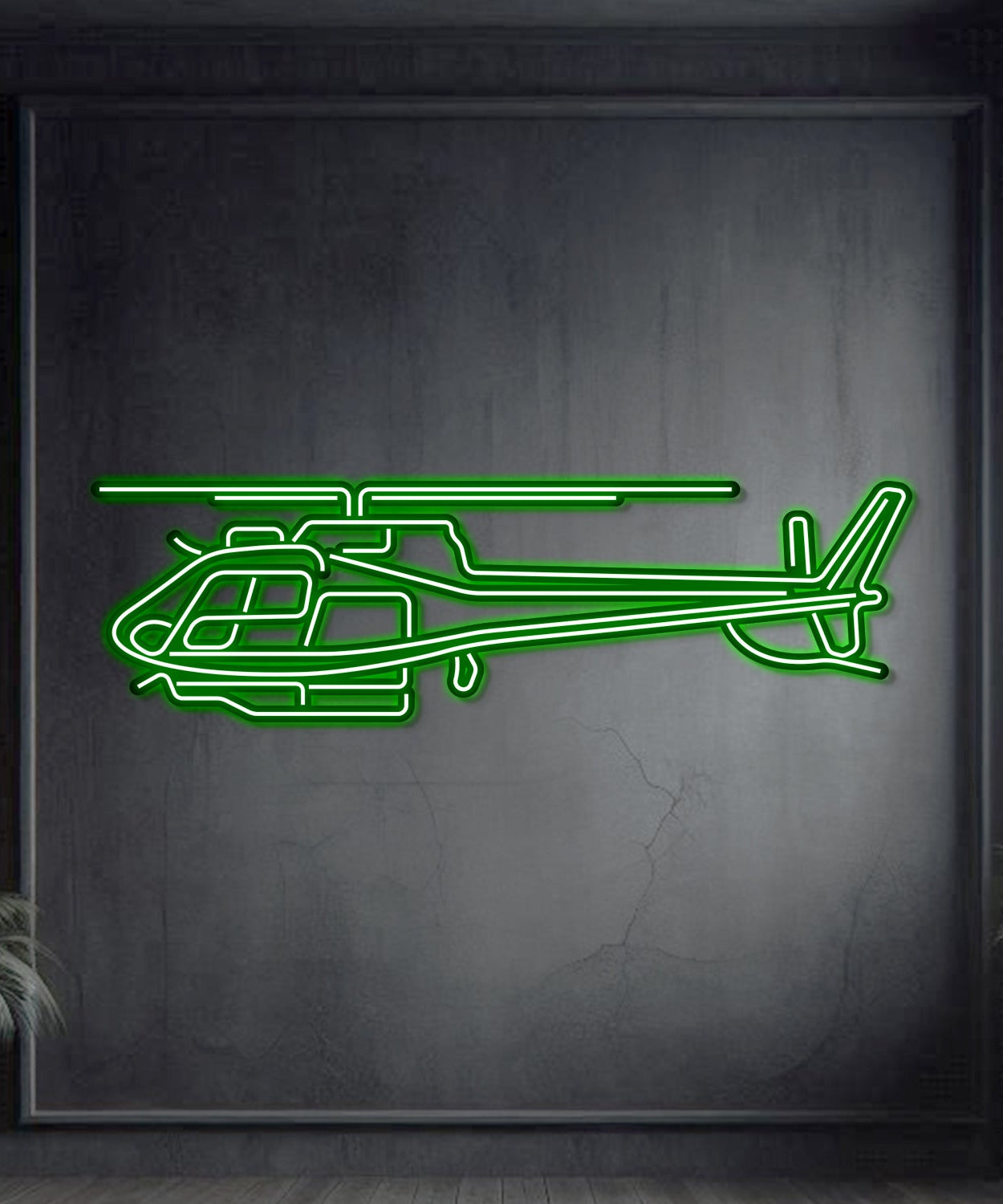 H125E Metall-Neon-Flugzeug-Wandkunst – NCN0048