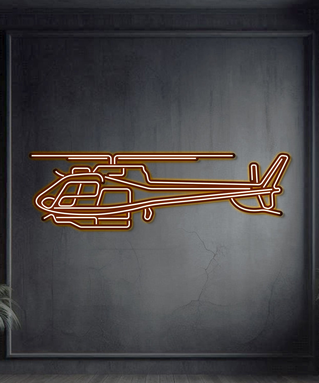 H125E Metall-Neon-Flugzeug-Wandkunst – NCN0048