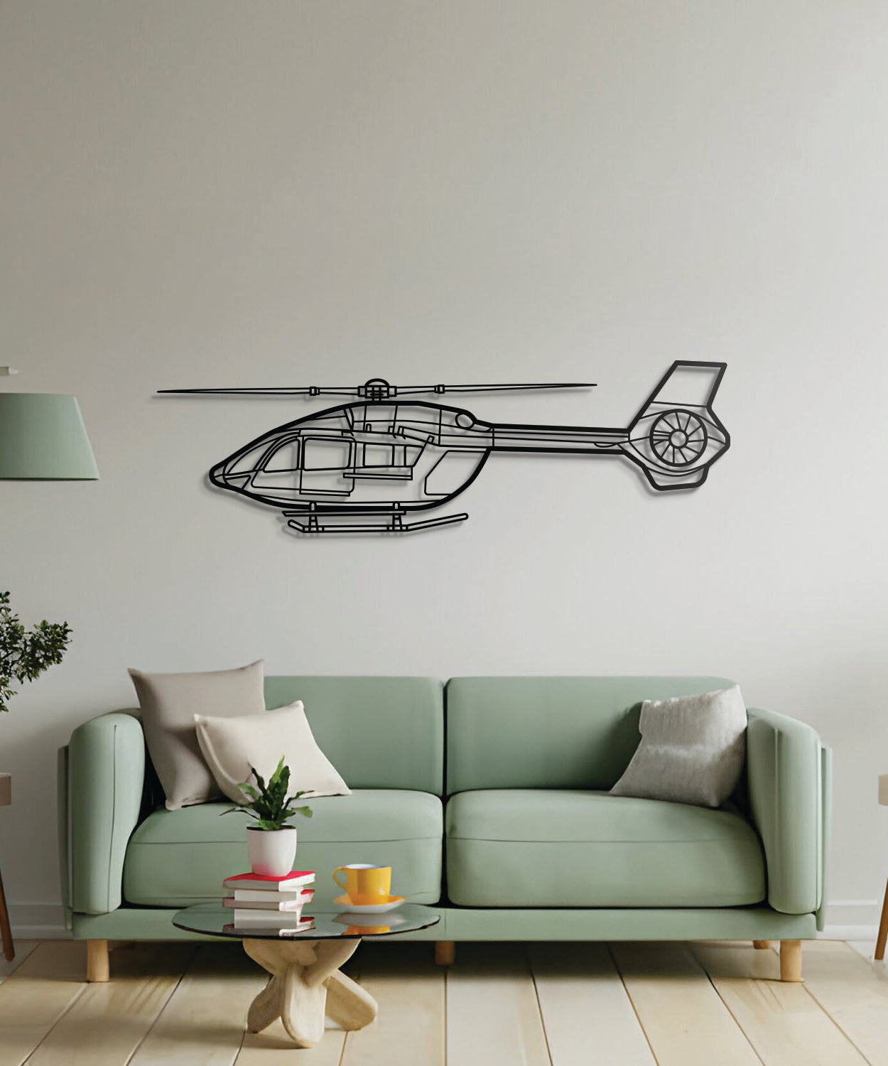 H145 Metall Flugzeug Wandkunst - NCP0094