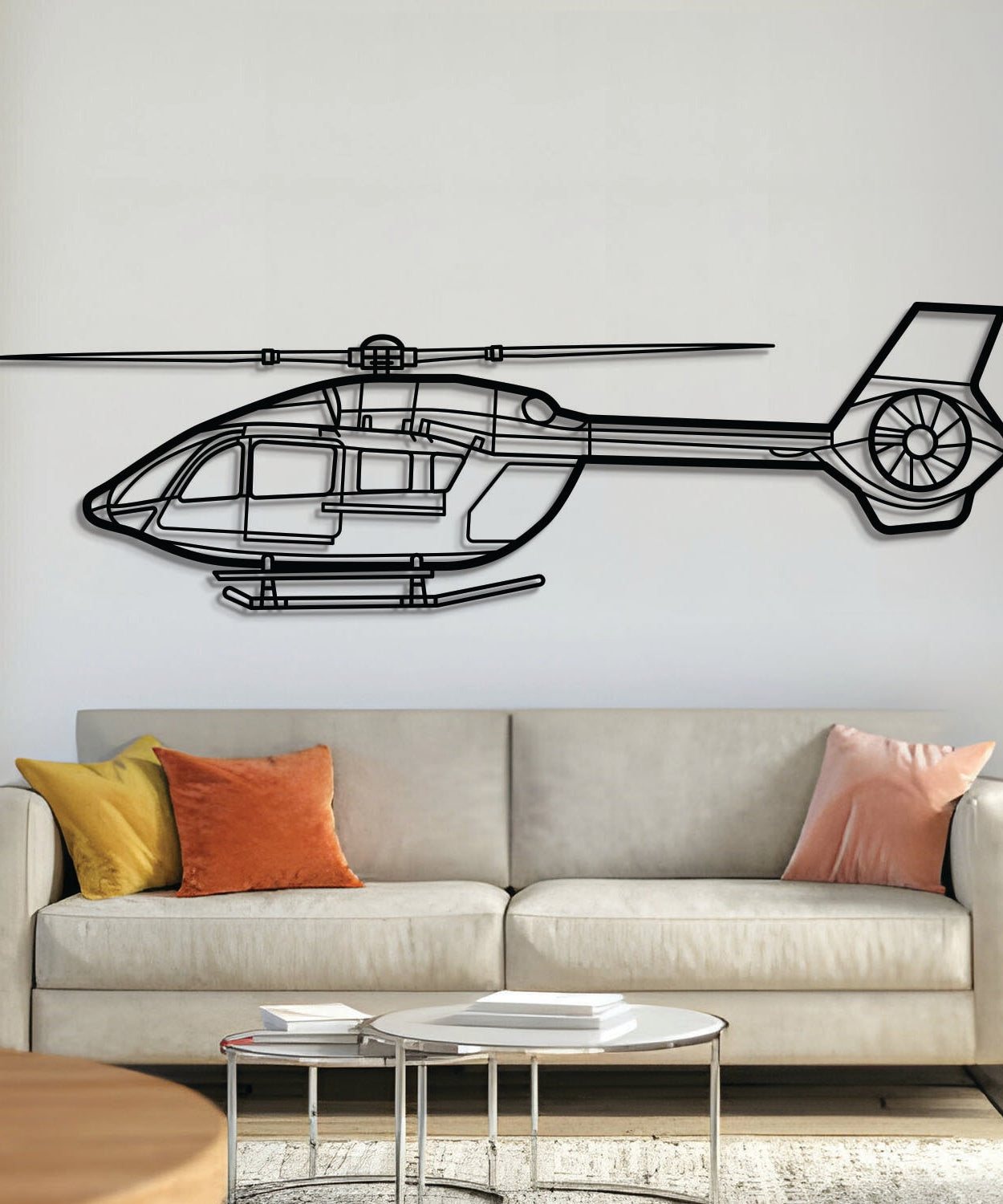 H145 Metall Flugzeug Wandkunst - NCP0094