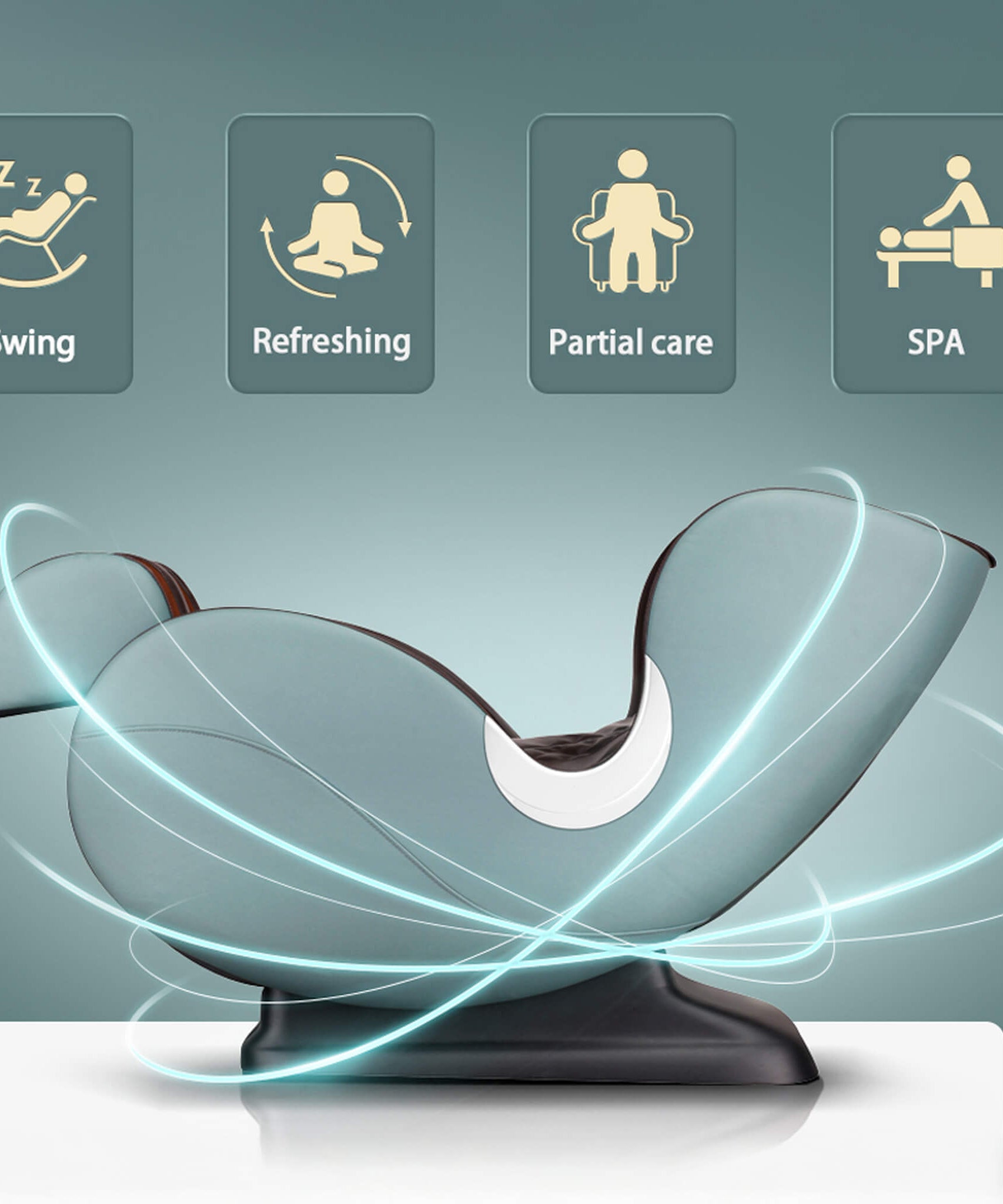 Airvana Luxe SL-Track Full-Body Zero-Gravity Massage Chair Recliner With Shiatsu & Bluetooth Speaker [GR8526] (SAK57394)