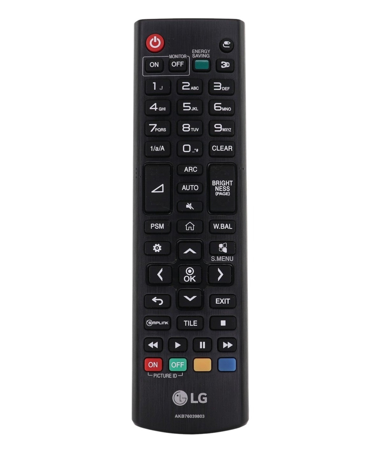 LG AKB76039803 Commercial / Digital signage Monitor Remote Control - AKB76039803