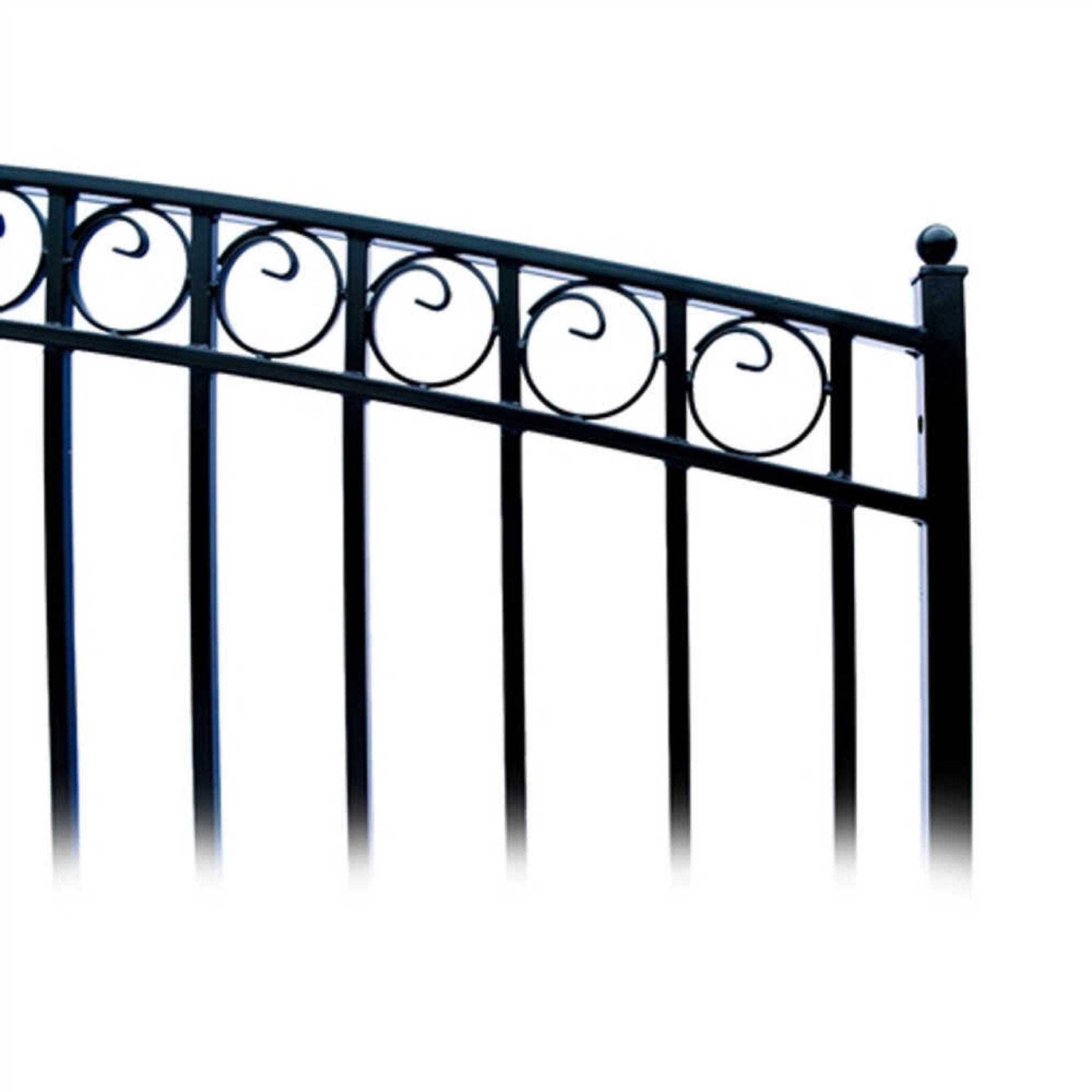 [12-18FT] Heavy-Duty Paris-Style Steel Premium Dual-Swing Driveway Gate (SAK97031)