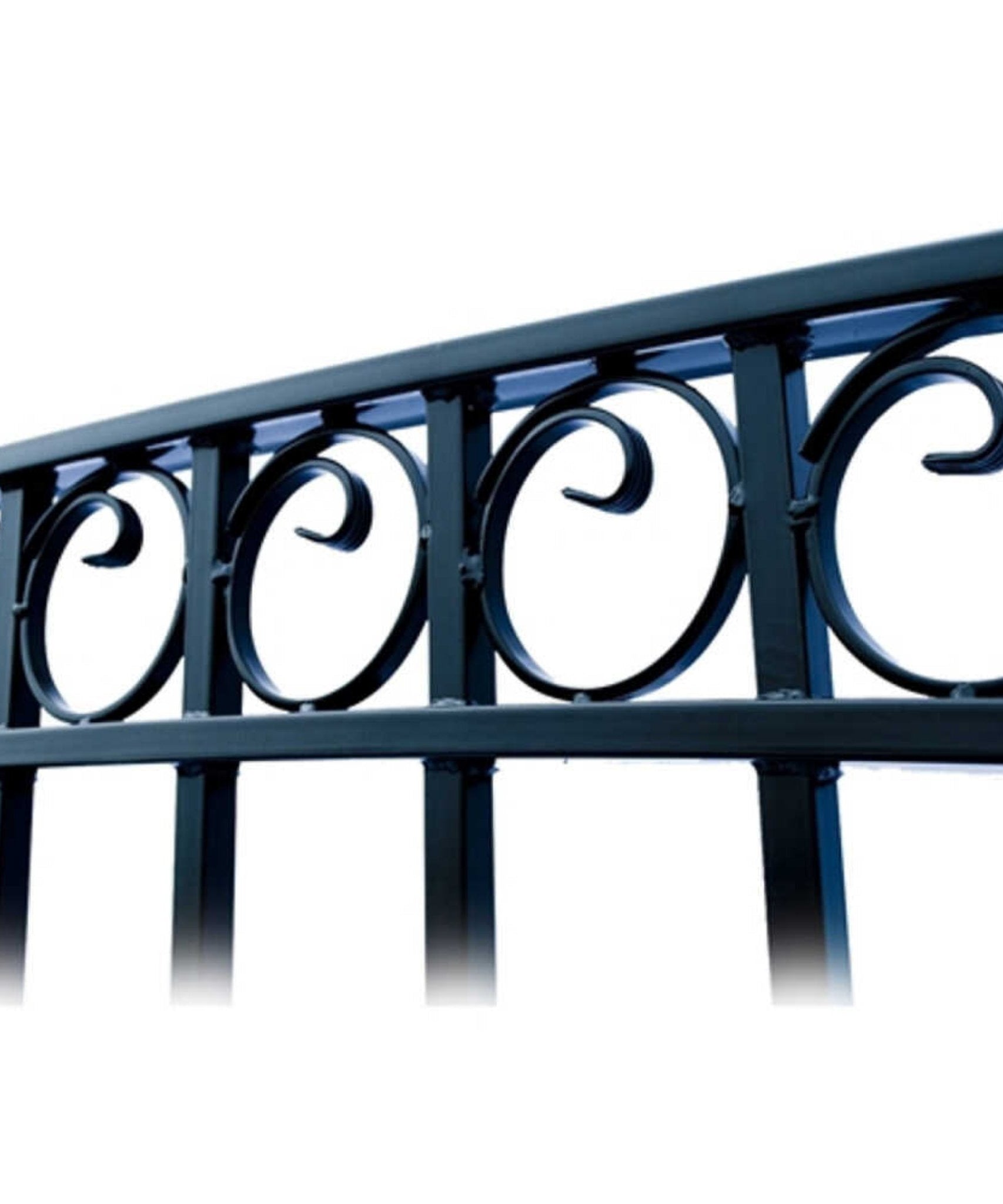 [12-18FT] Heavy-Duty Paris-Style Steel Premium Dual-Swing Driveway Gate (SAK97031)