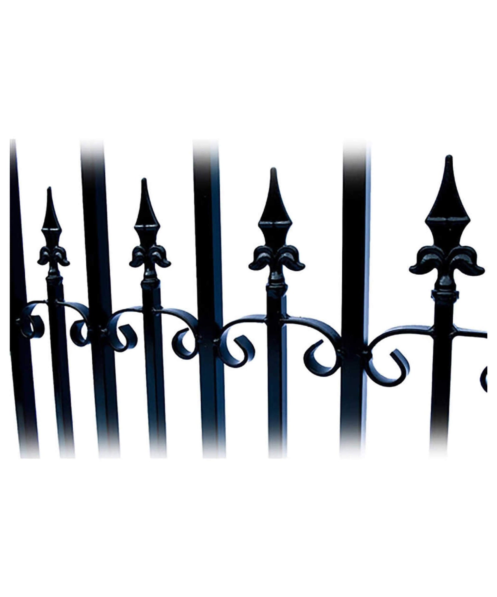 [12-18FT] Heavy-Duty Venice-Style Steel Dual-Swing Driveway Gate (SAK68025)