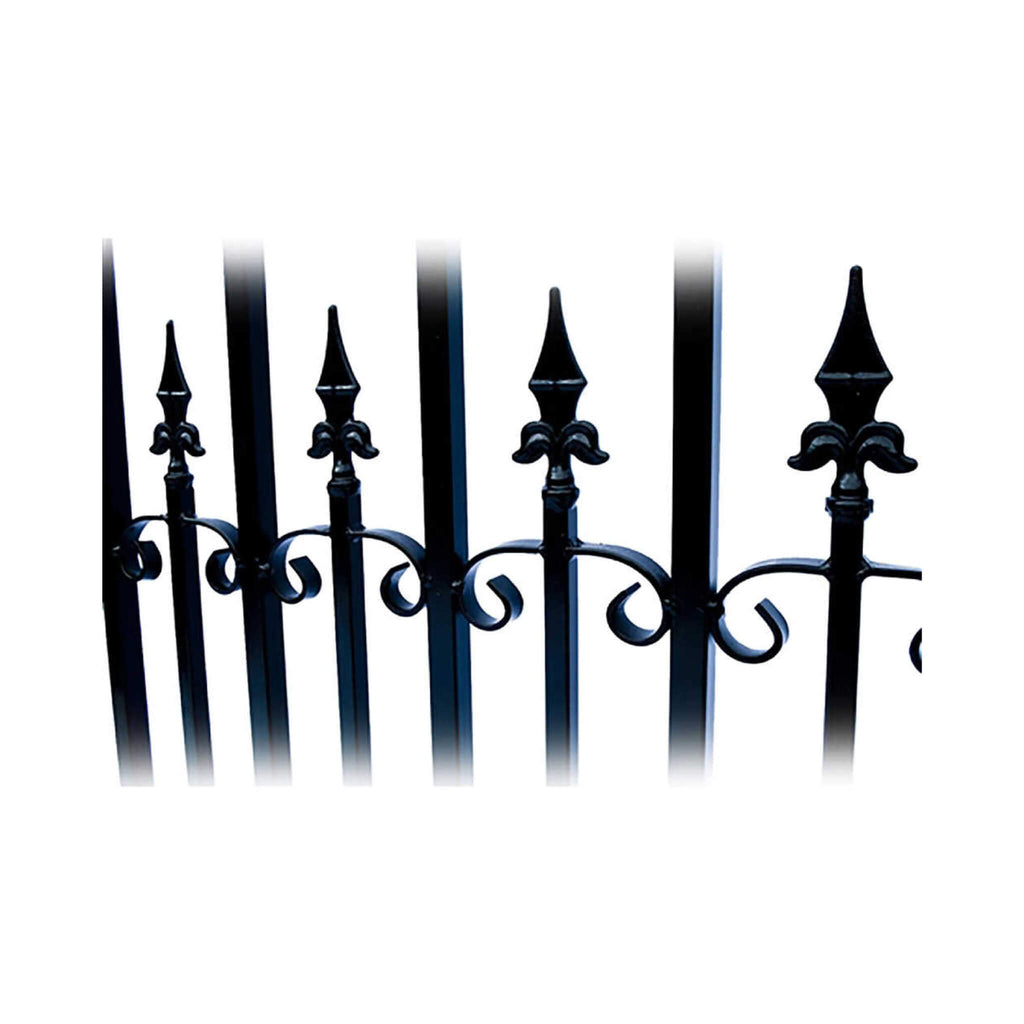 [12-18FT] Heavy-Duty Venice-Style Steel Dual-Swing Driveway Gate (SAK68025)
