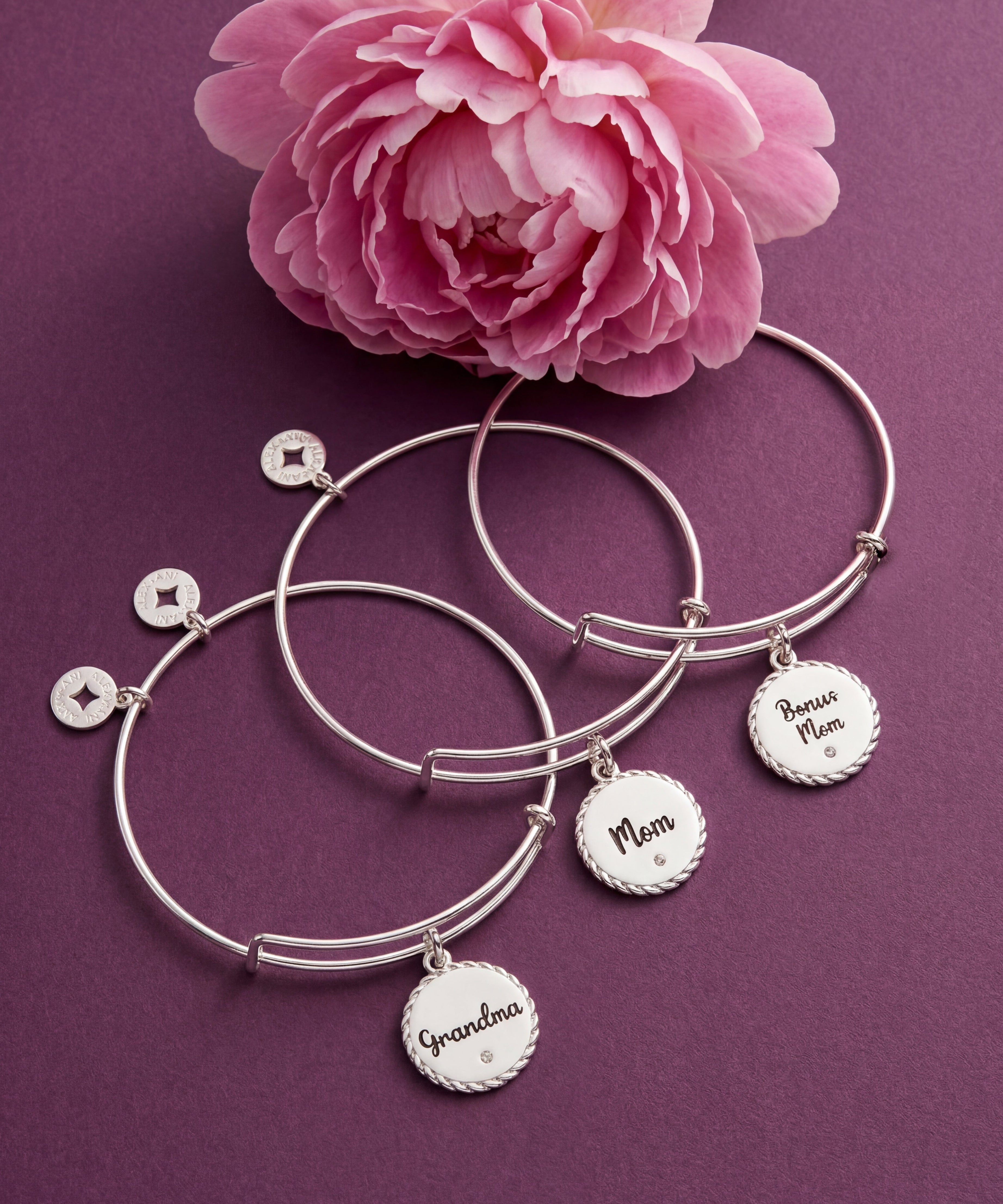 Bonus Mom 'Family Isn't Only Blessed By Name' Charm Bangle