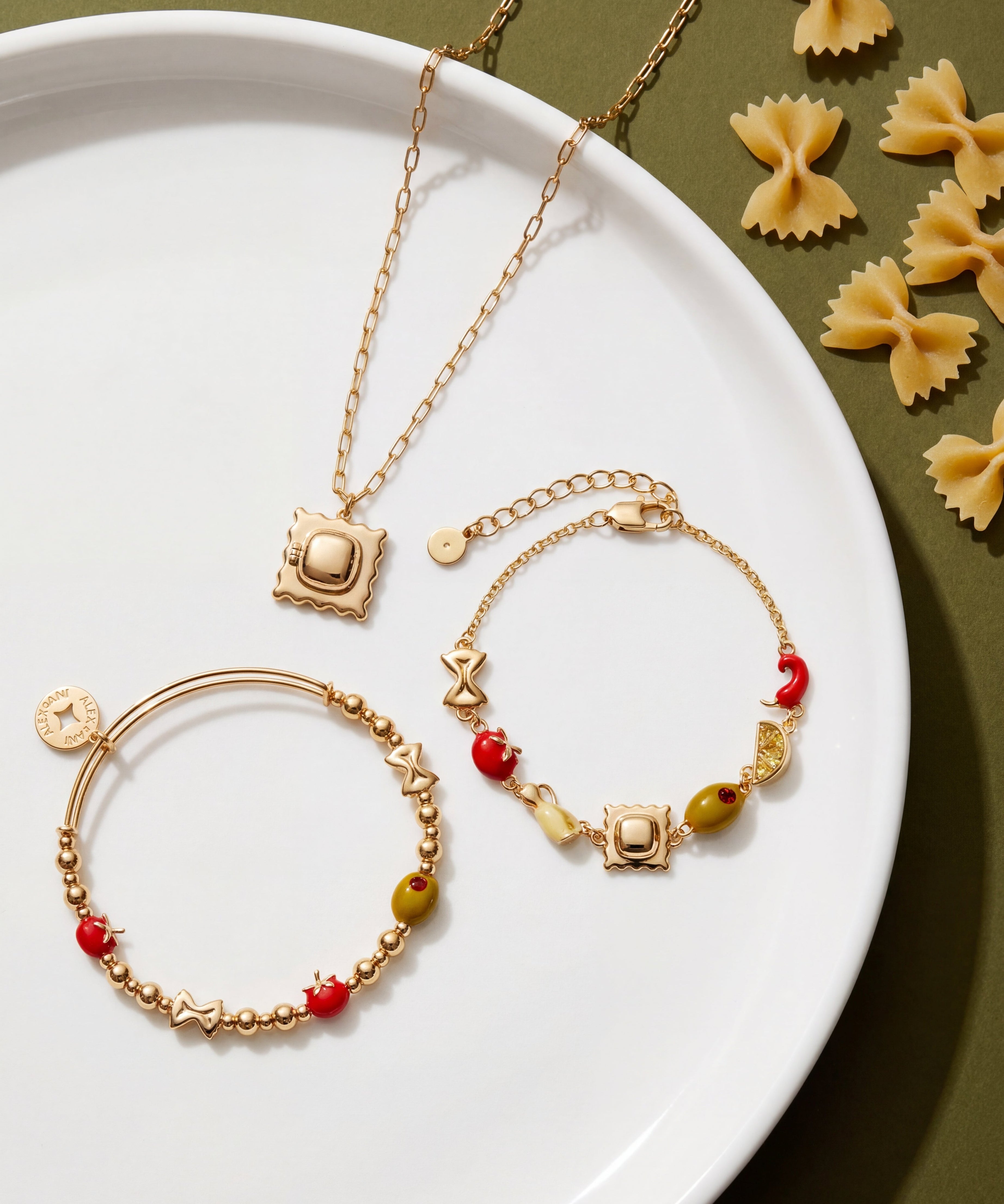 Pasta Girl Beaded Bangle
