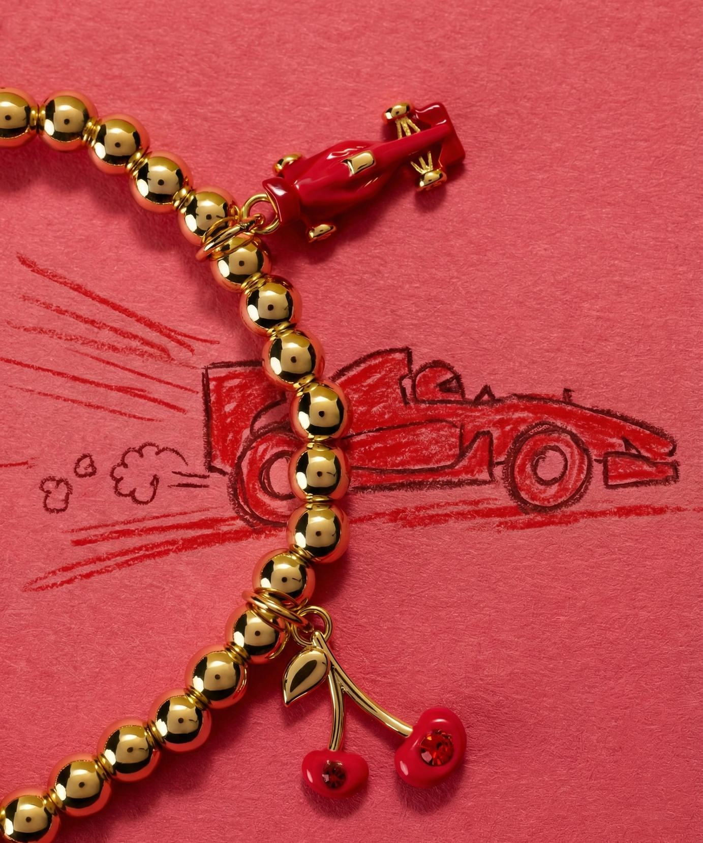 Crayola Fan Favorites Scarlet Charm Stretch Bracelet