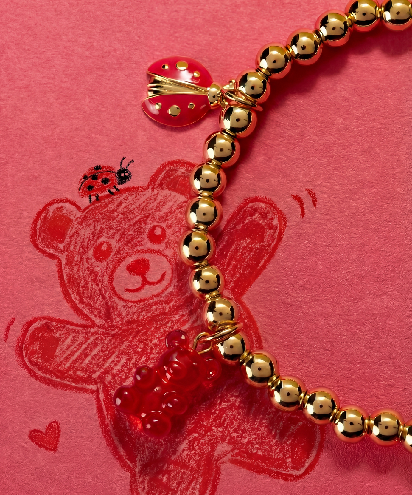 Crayola Fan Favorites Scarlet Charm Stretch Bracelet