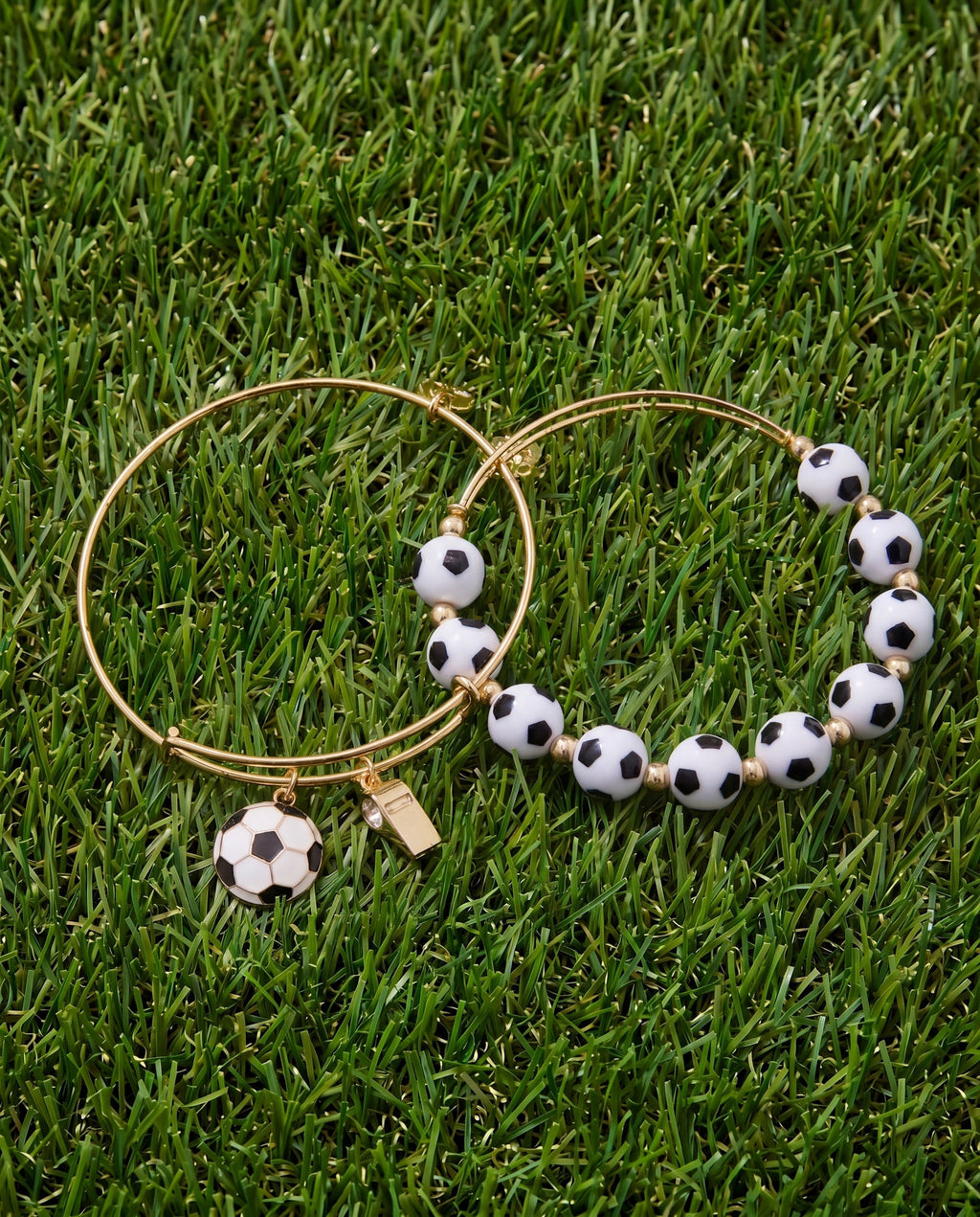 Soccer Oversized Beaded Bangle