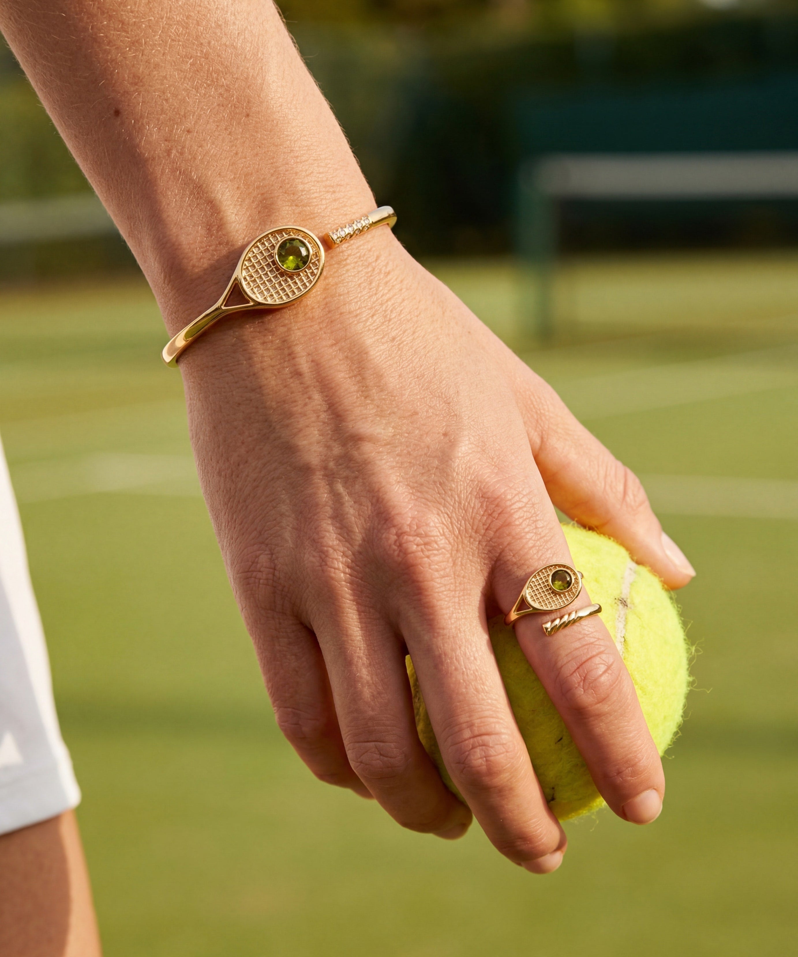 Tennis Racket 'You Are Serving' Wrap Ring