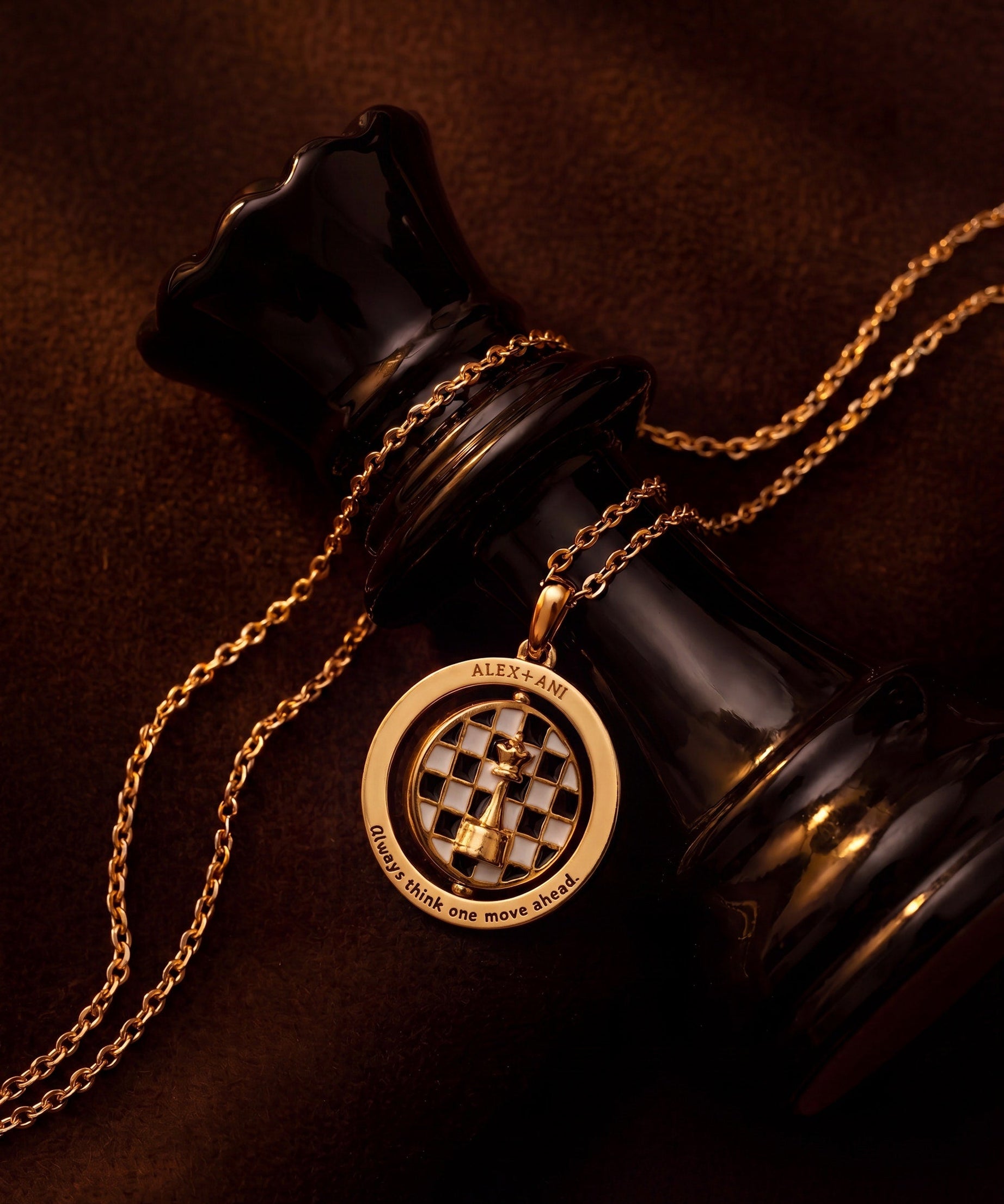 'Always Think One Move Ahead' Chess Spinner Pendant