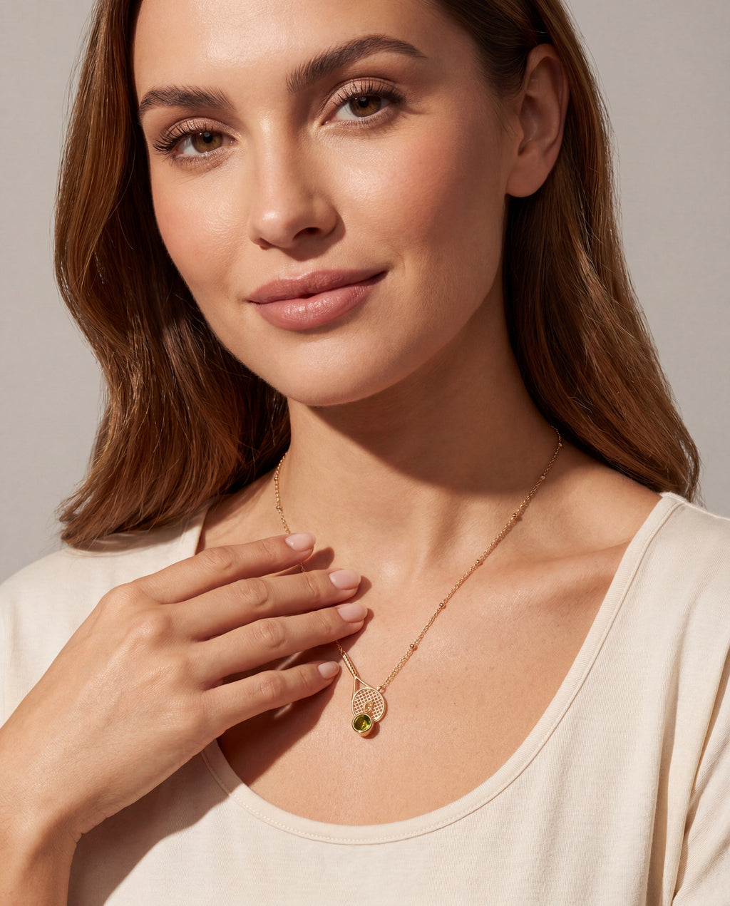 Tennis Racket Y-Necklace