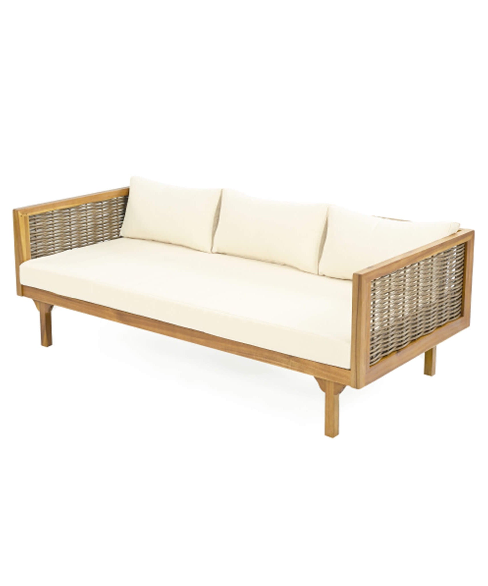 Alora 3-Seater Acacia Wood Daybed Sofa With Water-Resistant Cushions (SAK65773)