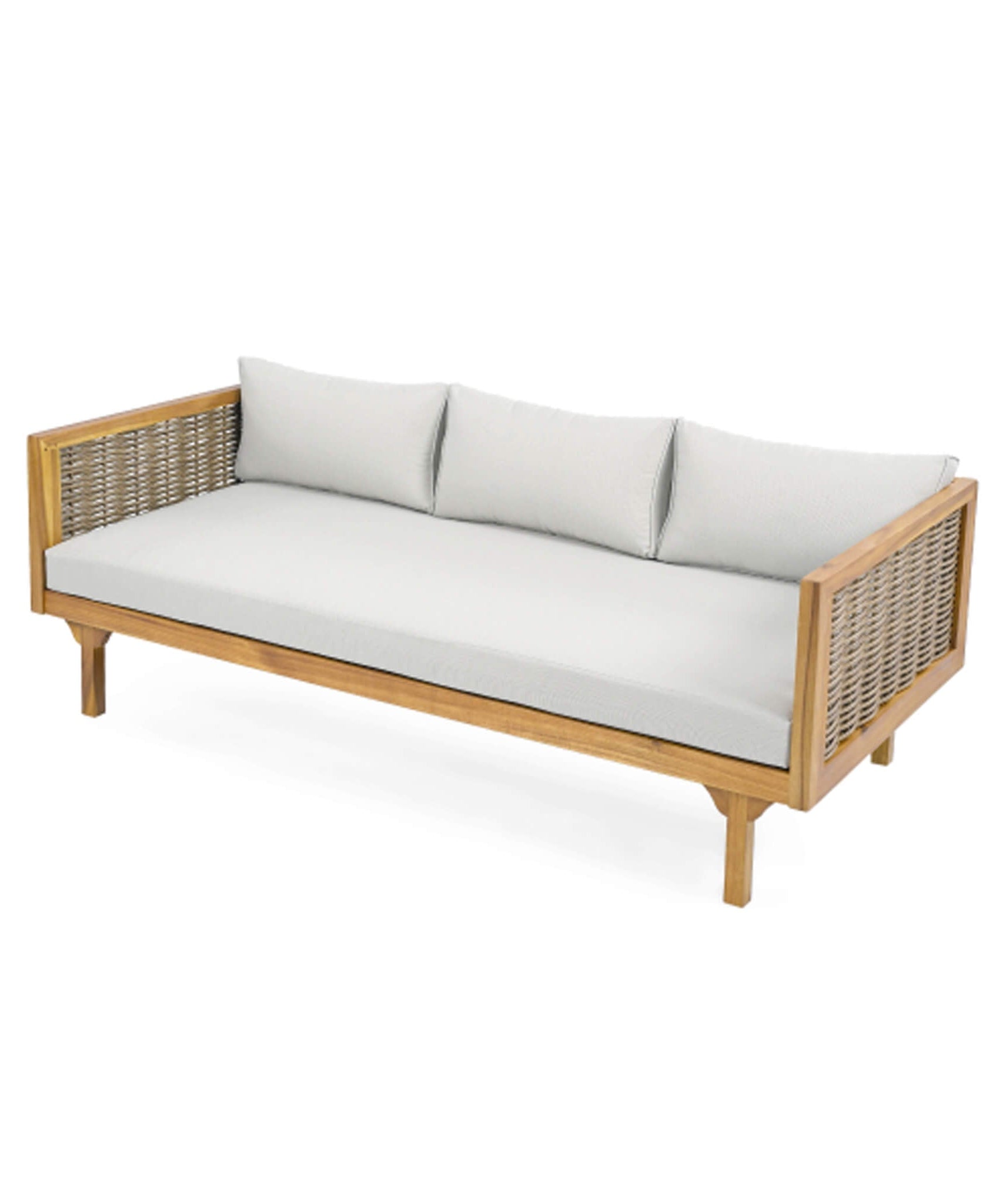 Alora 3-Seater Acacia Wood Daybed Sofa With Water-Resistant Cushions (SAK65773)
