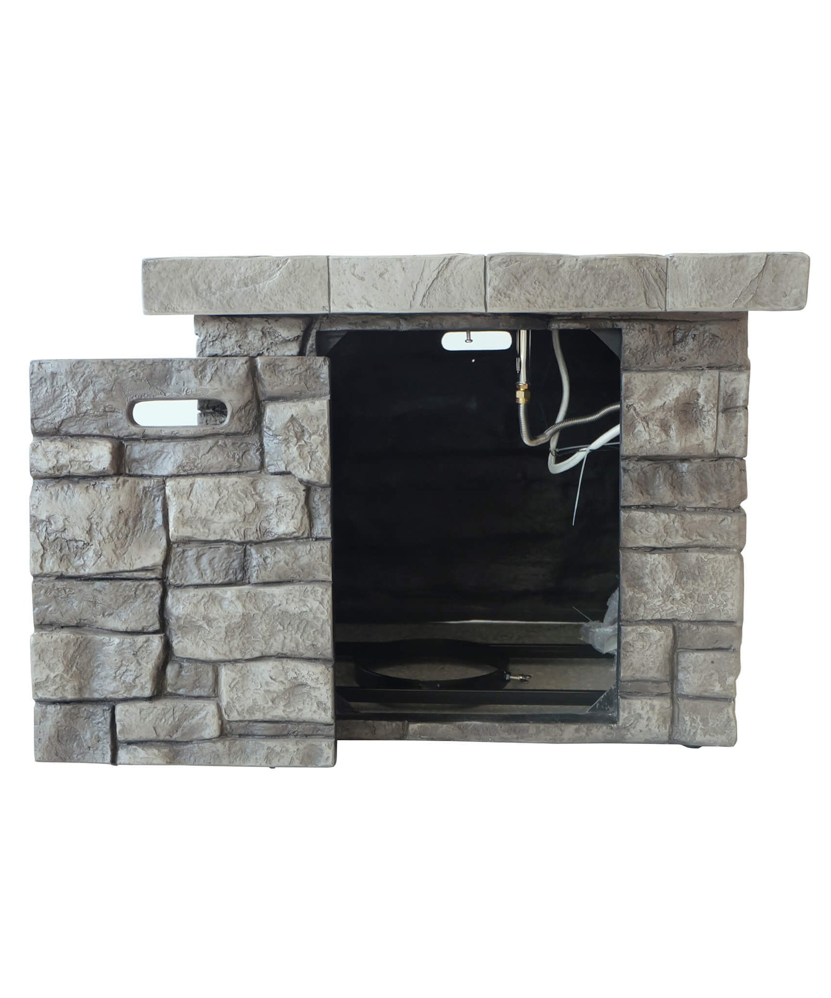 Alora 30-Inch Modern Outdoor 40K BTU Steel Frame Propane Fire Table With Lava Rocks (SAK12756)