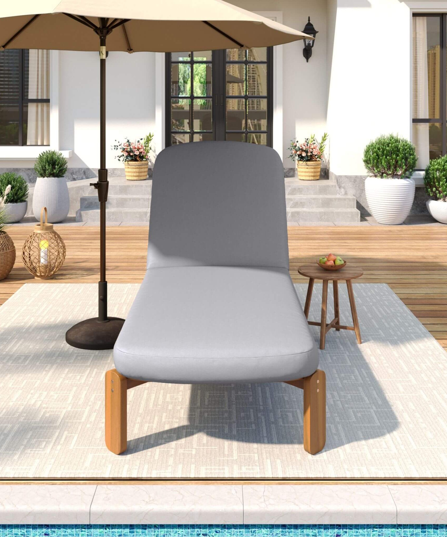 Alora Adjustable Outdoor Chaise Lounge With Reclining Backrest (SAK04689)