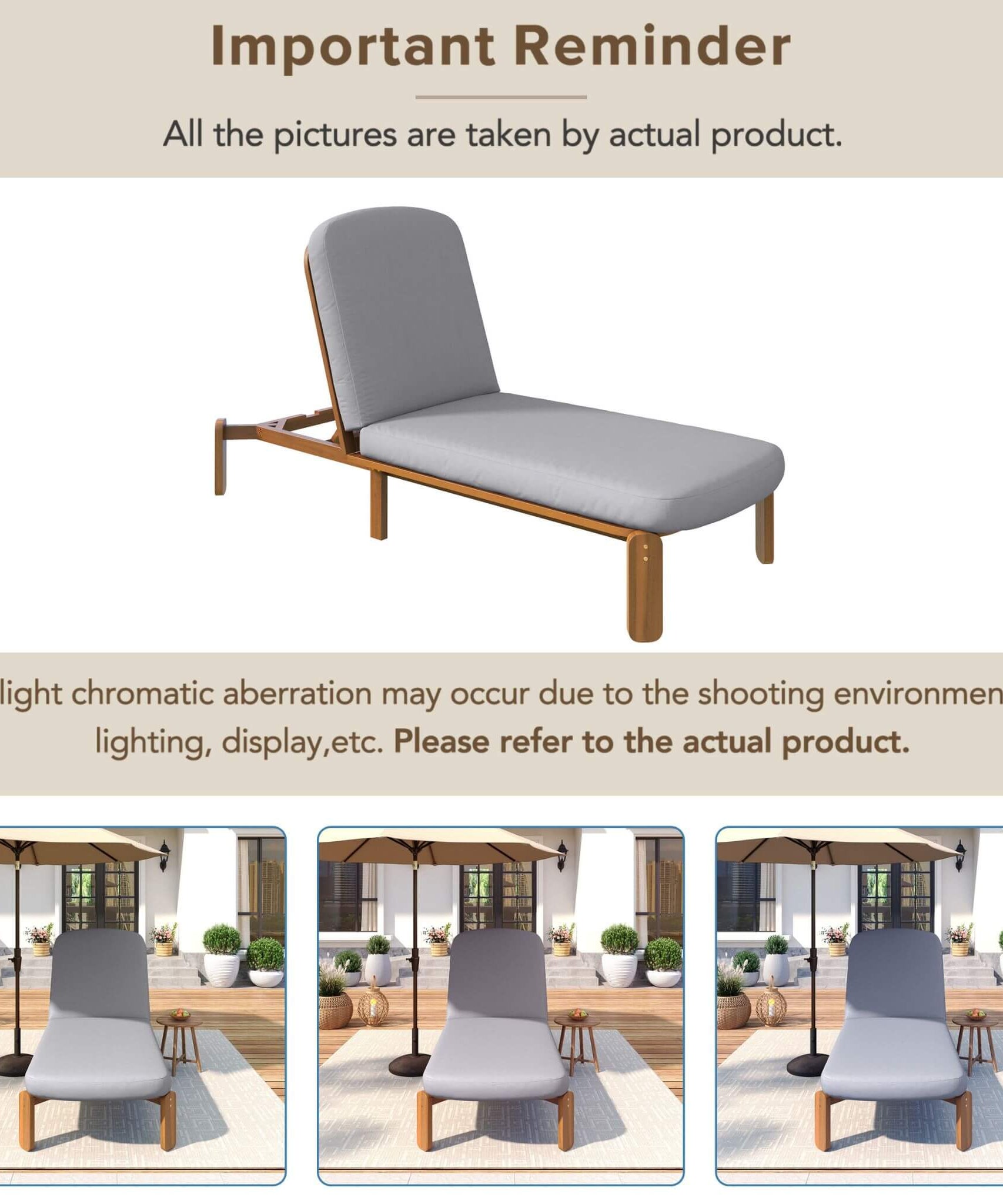 Alora Adjustable Outdoor Chaise Lounge With Reclining Backrest (SAK04689)