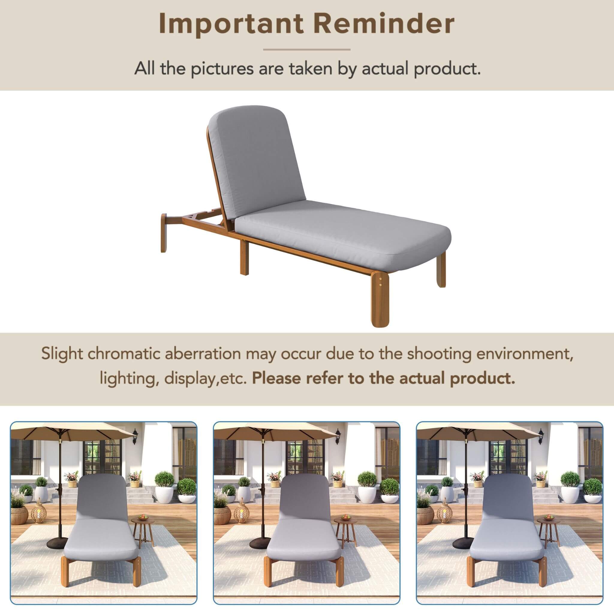 Alora Adjustable Outdoor Chaise Lounge With Reclining Backrest (SAK04689)