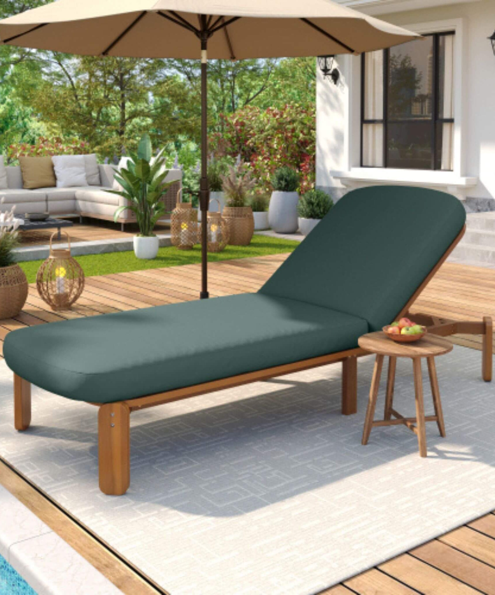Alora Adjustable Outdoor Chaise Lounge With Reclining Backrest (SAK04689)