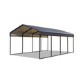 [12X25FT] Alora Heavy-Duty Extra-Large Multi Vehicle Carport Kit With Galvanized Steel Roof (SAK37514)