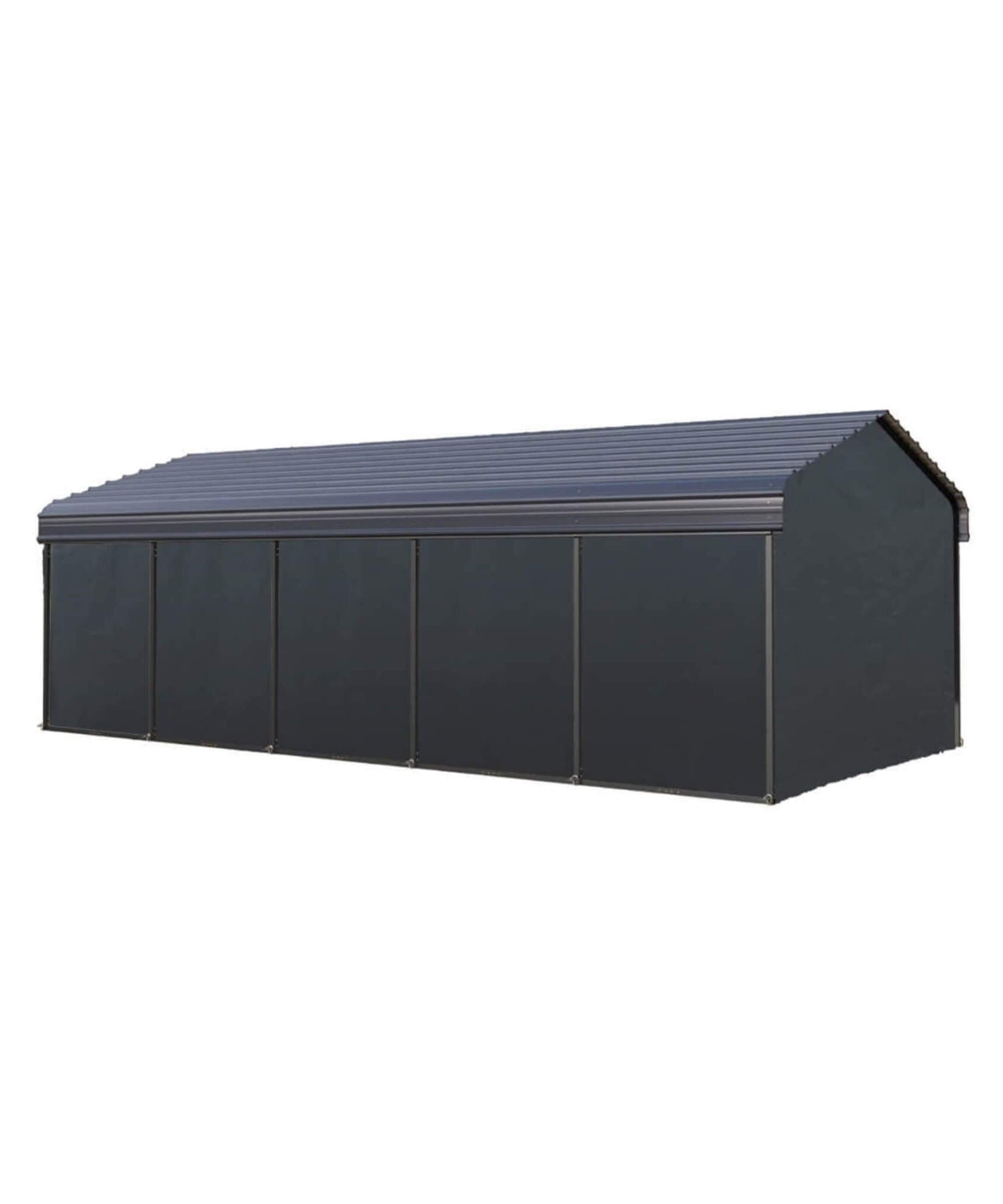 [12X25FT] Alora Heavy-Duty Extra-Large Multi Vehicle Carport Kit With Galvanized Steel Roof (SAK37514)