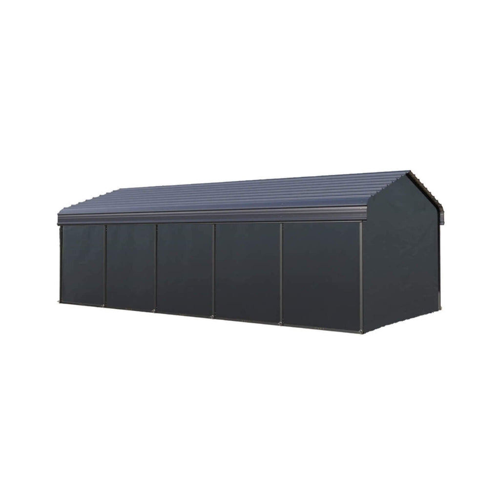 [12X25FT] Alora Heavy-Duty Extra-Large Multi Vehicle Carport Kit With Galvanized Steel Roof (SAK37514)