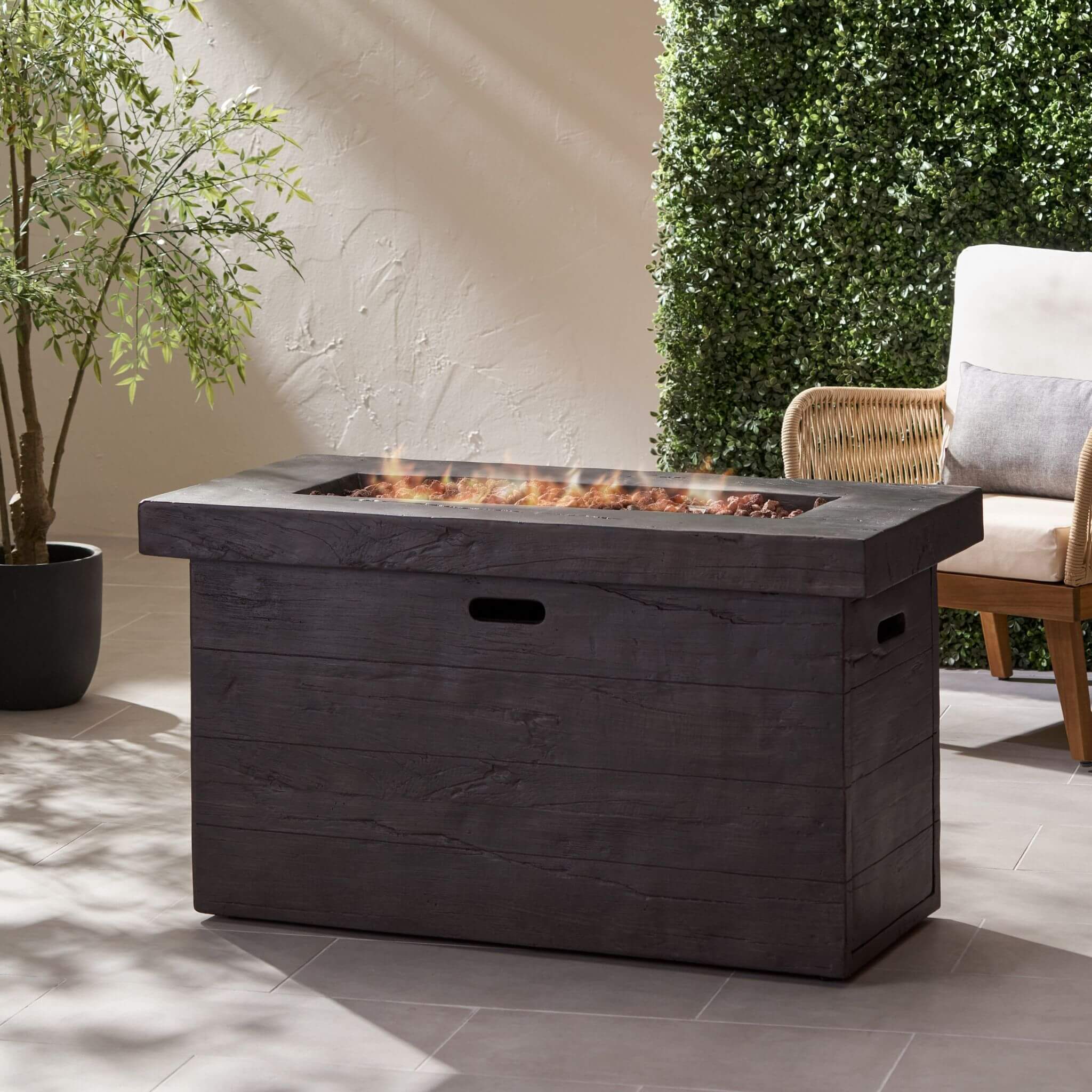 Alora Luxury 45-Inch 50K BTU Rectangular MGO LP Fire Pit (SAK63874)