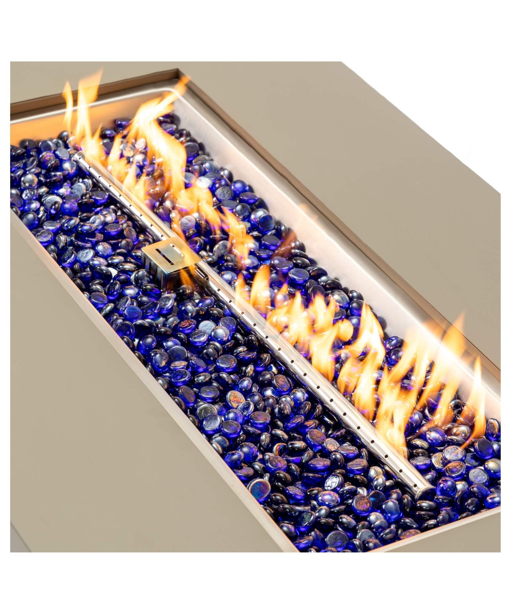 Alora Luxury 48-Inch Outdoor Wood Grain Iron Fire Pit Table With Lava Rocks (SAK37905)