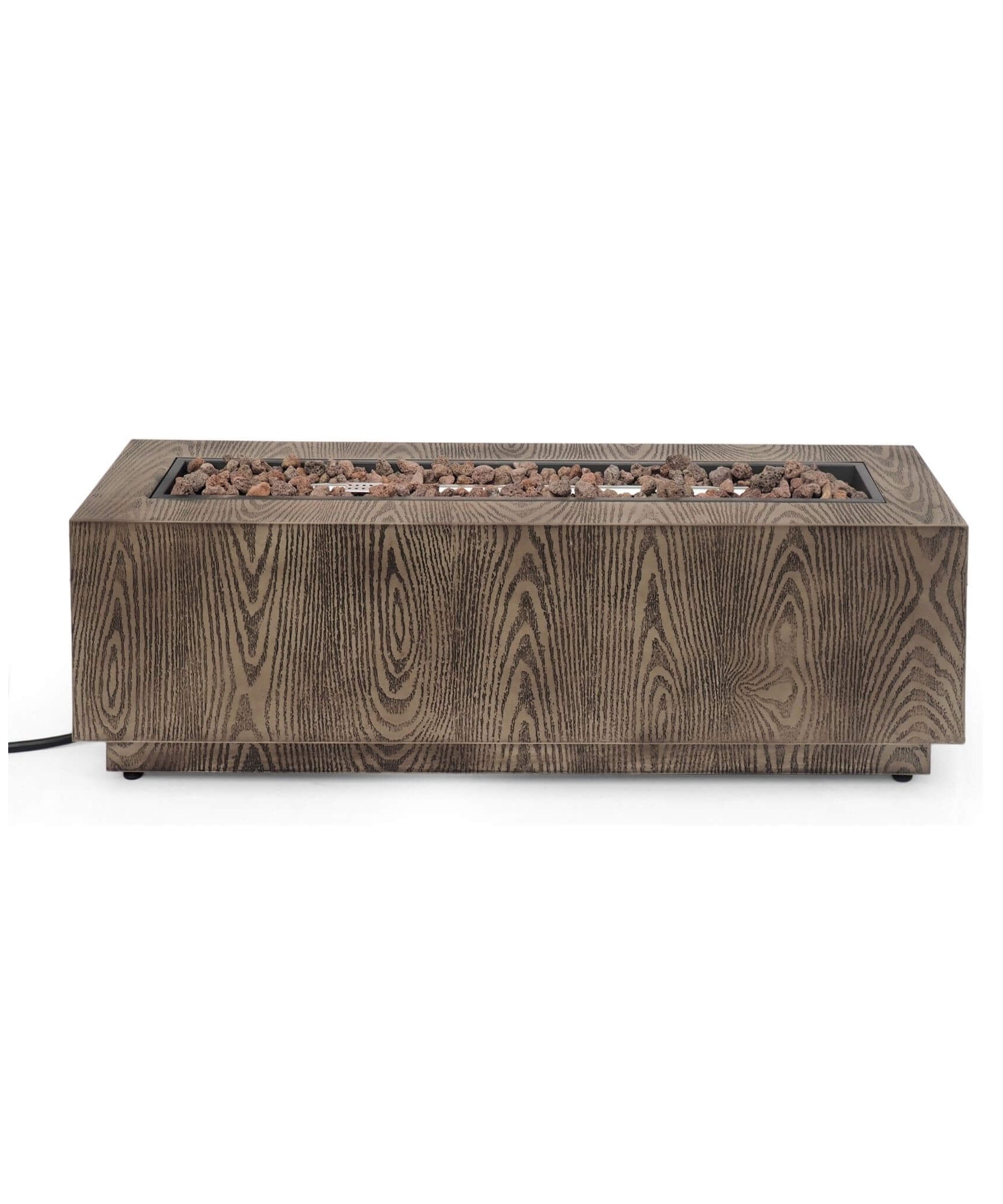 Alora 48-Inch Modern 50K BTU Outdoor Rectangular Propane Gas Fire Pit With Lava Rocks (SAK82521)