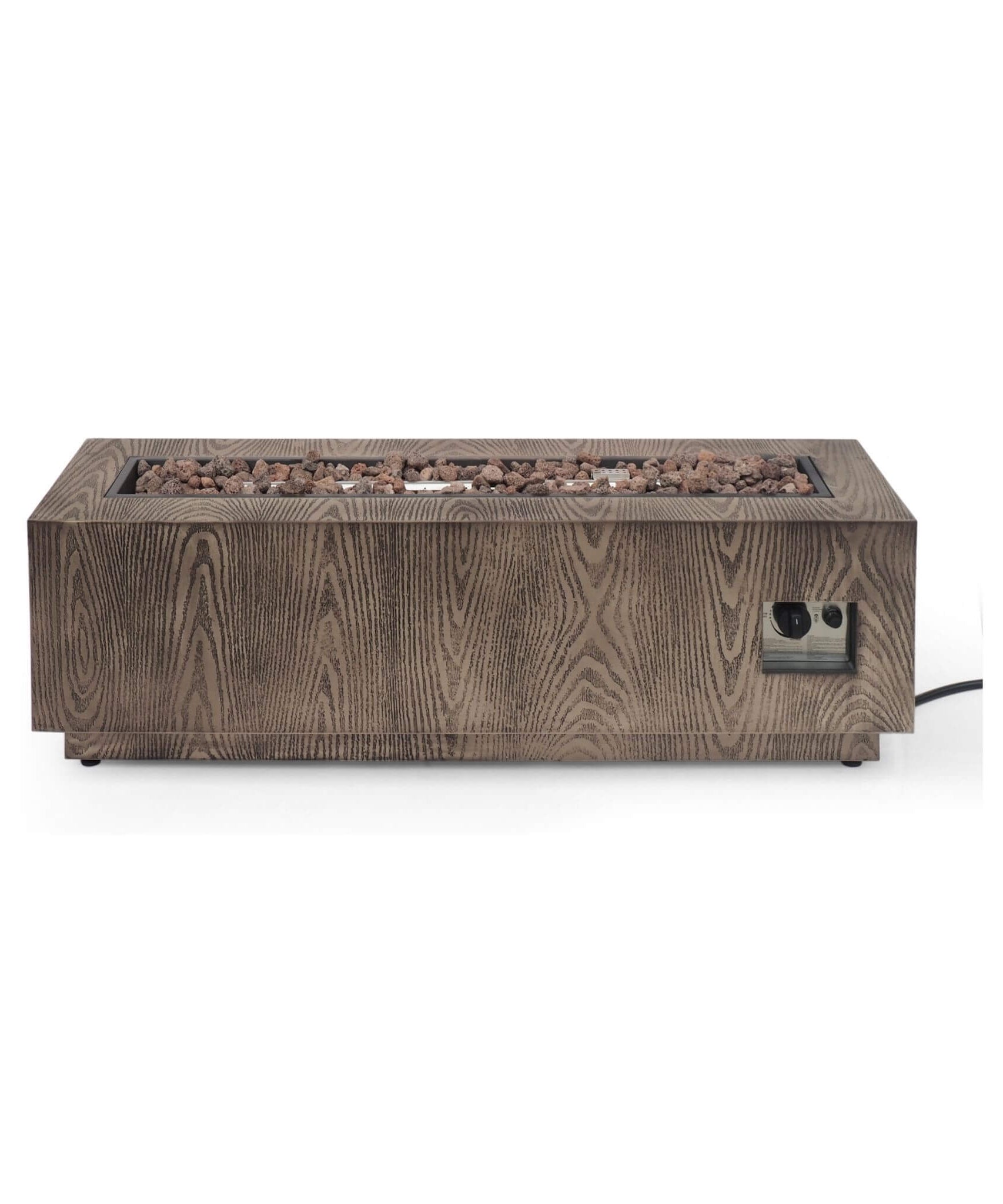 Alora 48-Inch Modern 50K BTU Outdoor Rectangular Propane Gas Fire Pit With Lava Rocks (SAK82521)
