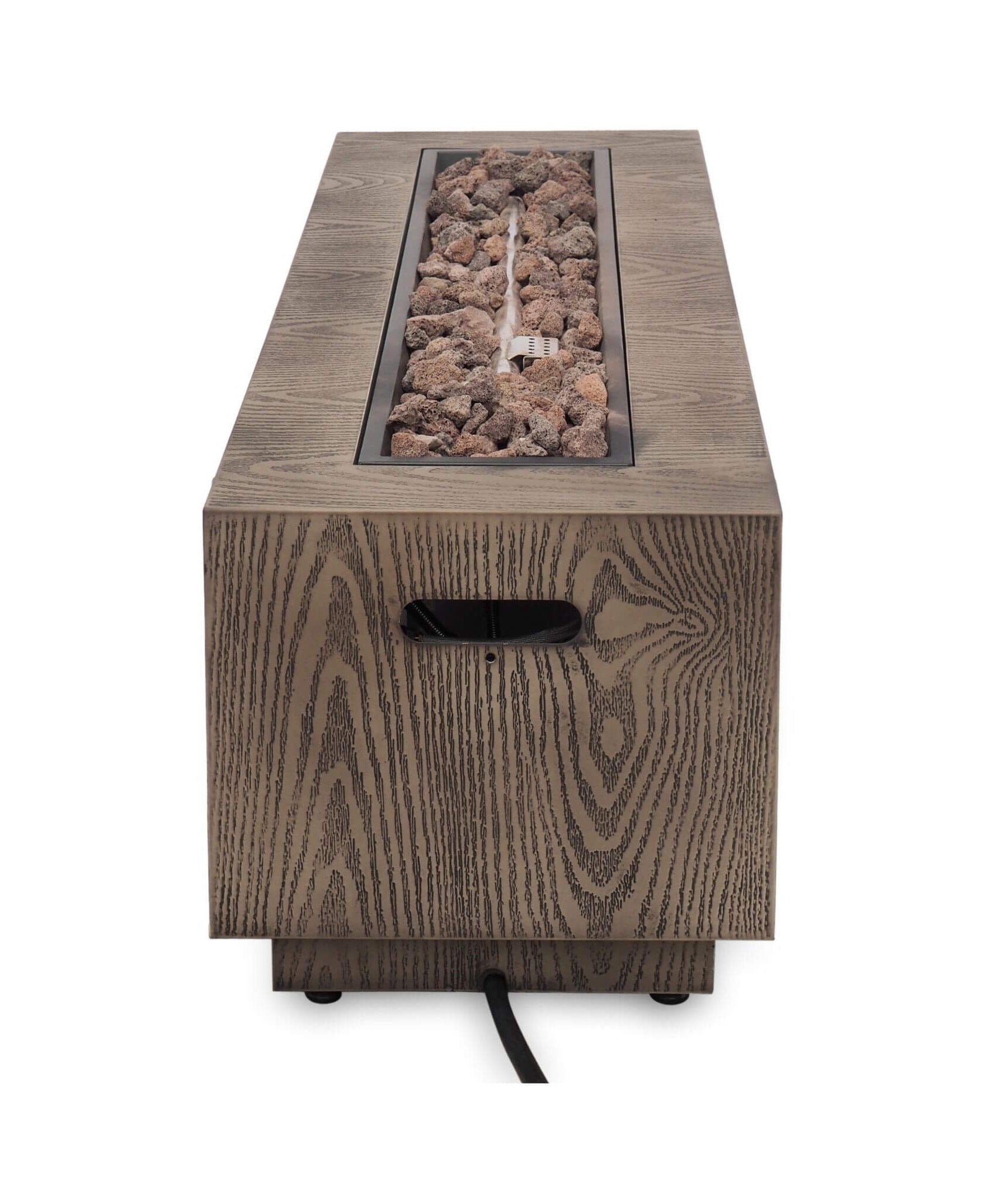 Alora 48-Inch Modern 50K BTU Outdoor Rectangular Propane Gas Fire Pit With Lava Rocks (SAK82521)