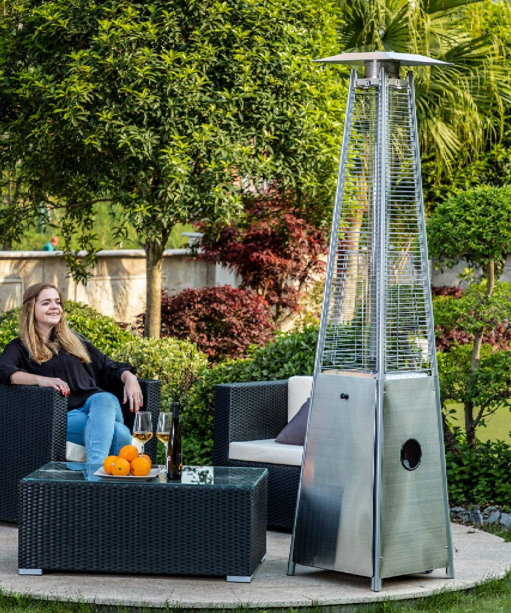 Alora Premium Commercial 40K BTU Stainless Steel Quartz Glass Tube Patio Heater (SAK67412)